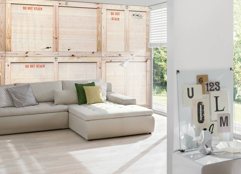 Sofa, Sesselgruppe, Beige, Leder, Kissen