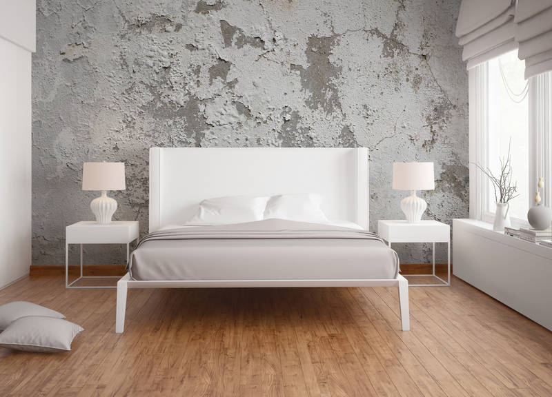             Vintage Loft Fototapete – Vliestapete mit rustikaler Betonoberfläche – Grau, Beige
        
