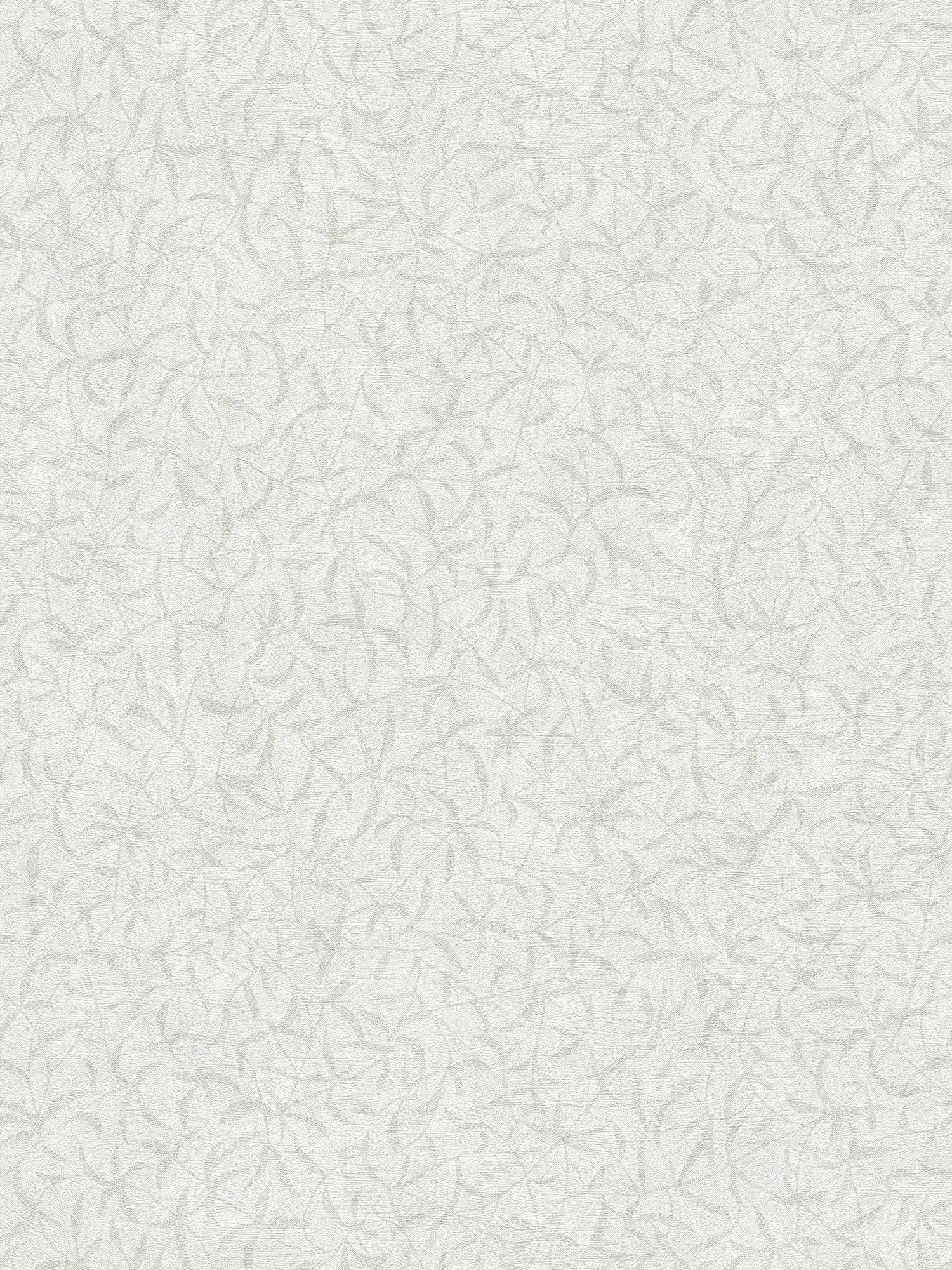         Non-woven wallpaper floral branches with structure - white, grey
    