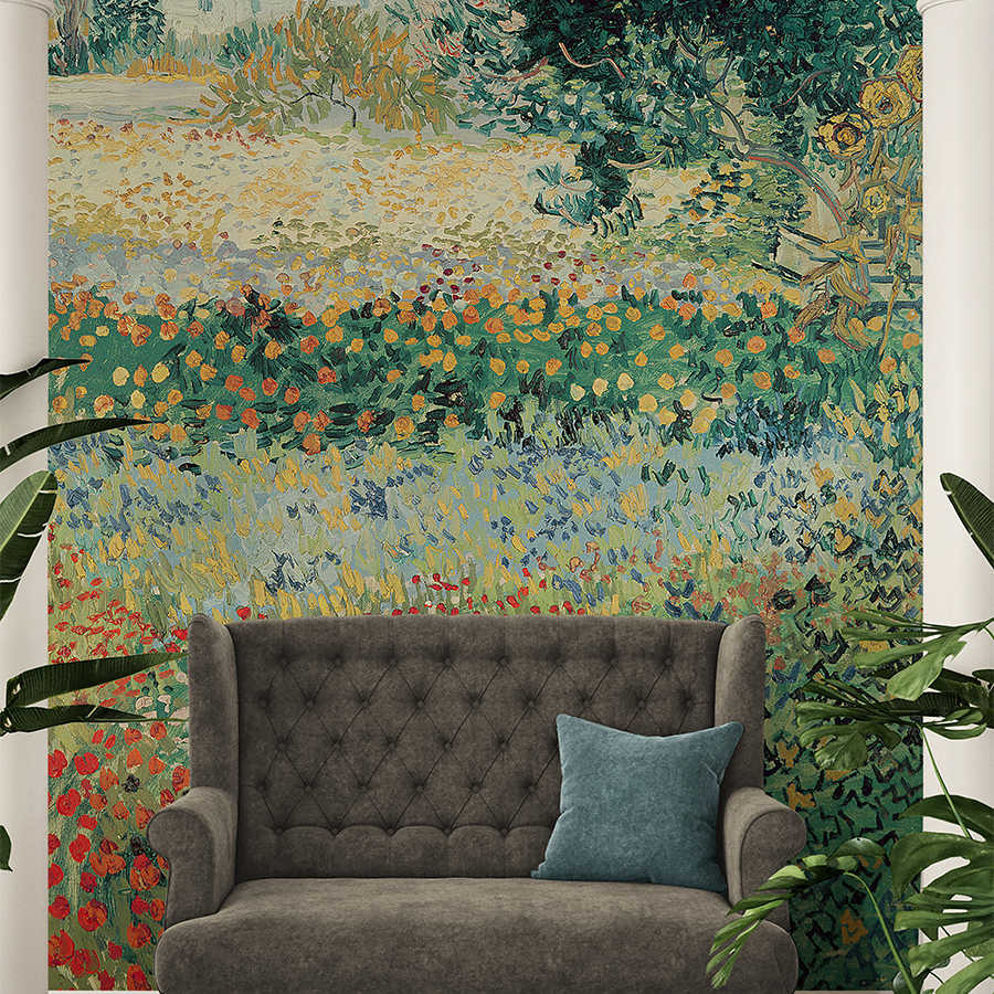 Tapisserie, mur mural, blumenfeld, Impressionismus, leuchtende farben
