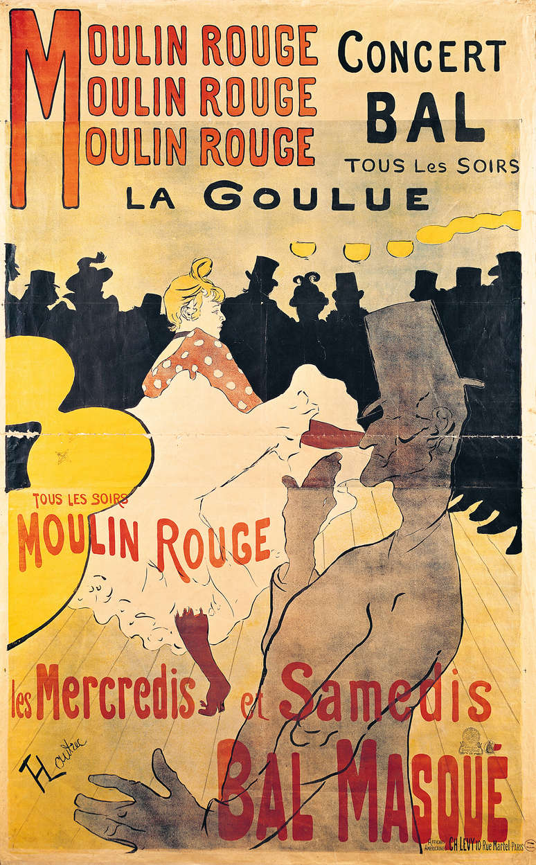             Fototapete 'Werbeplakat für 'La Goulue' im Moulin Rouge' von Hendri de Toulouse-Lautrec
        
