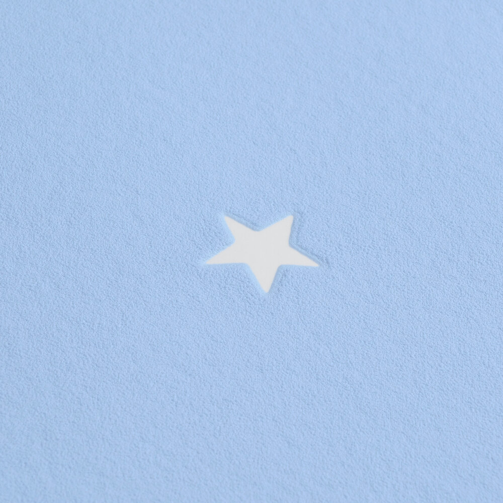 Sterne, Sternen Muster, blauer Stoff, weiche Textur, weißer Stern