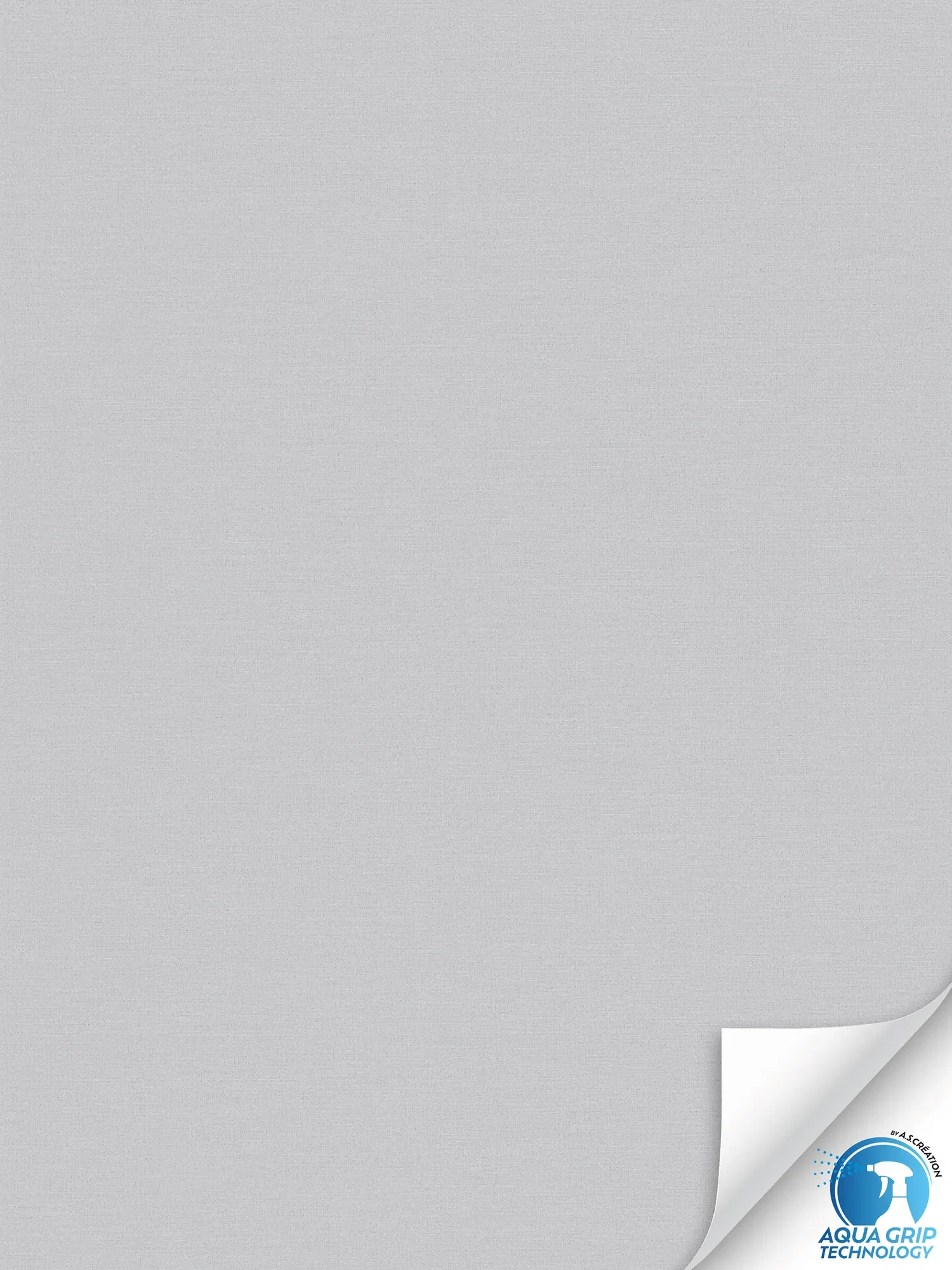 Einfarbige Vliestapete mit feiner Struktur – Water. Fix. Ready. – Grau, Silber