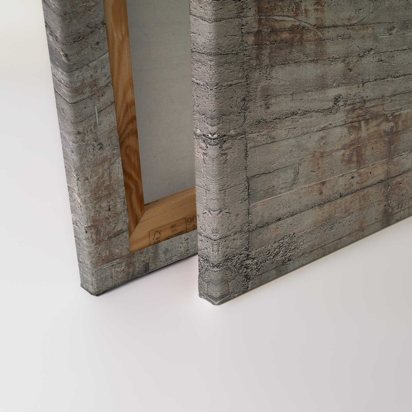             Beton Leinwandbild rustikaler Stahlbeton Grau Braun – 0,90 m x 0,60 m
        