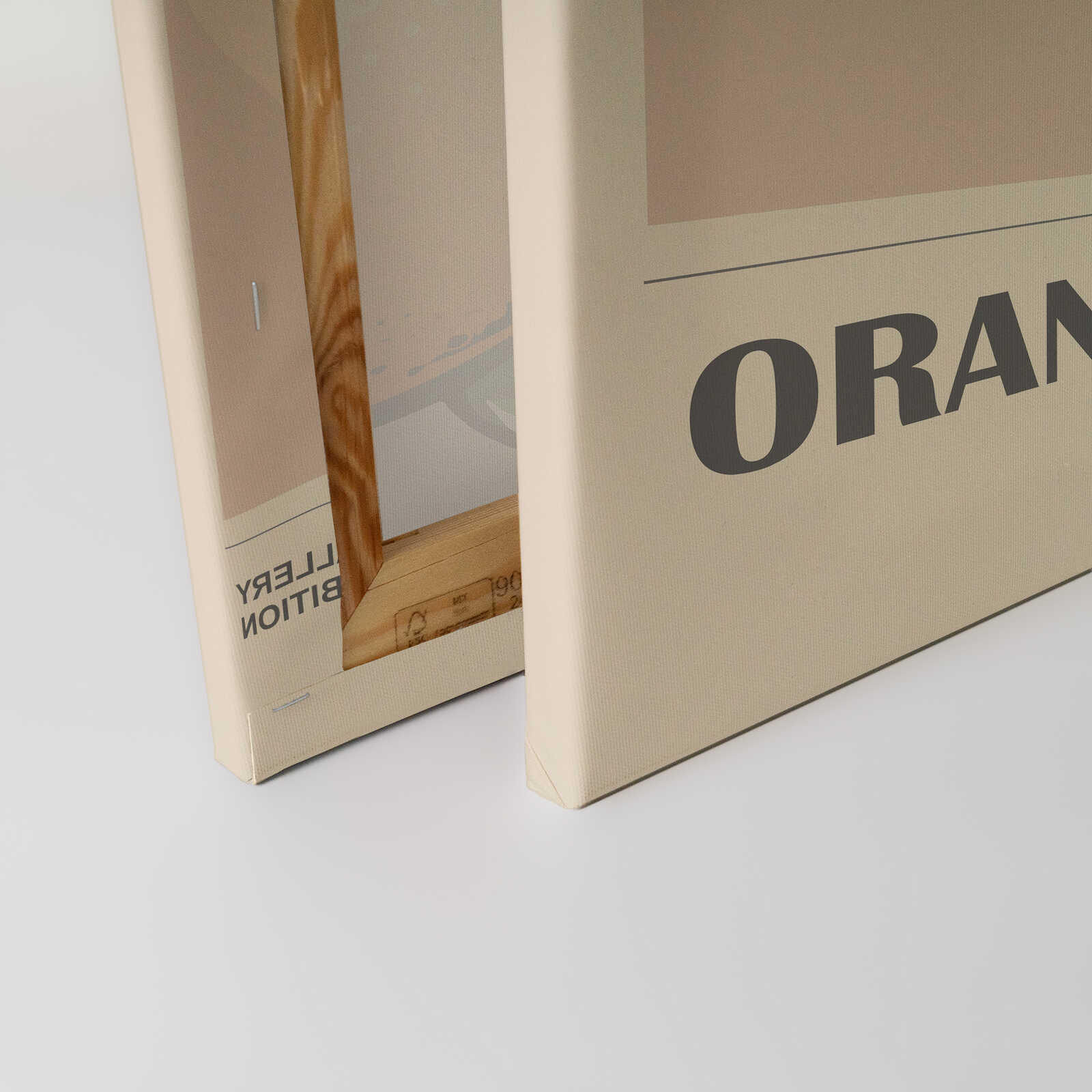 Leinwandbild - Orangenblüten-Motiv – 30 x 45 cm - Beige, Grün