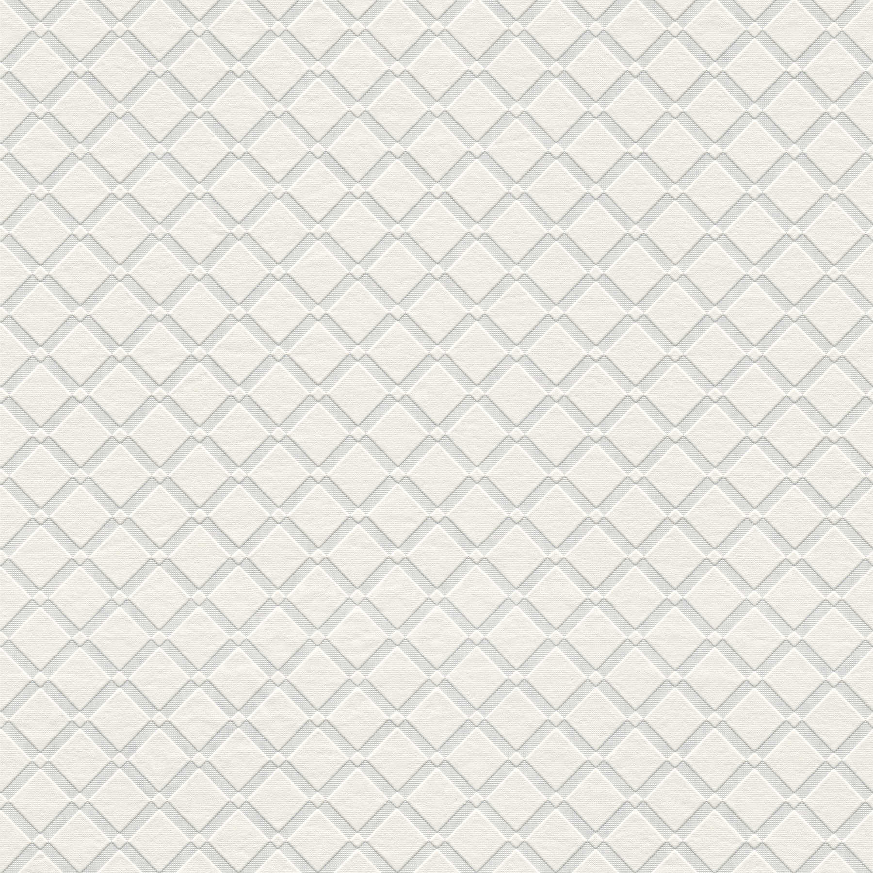         Überstreichbare Vliestapete mit 3D Rautenmuster
    