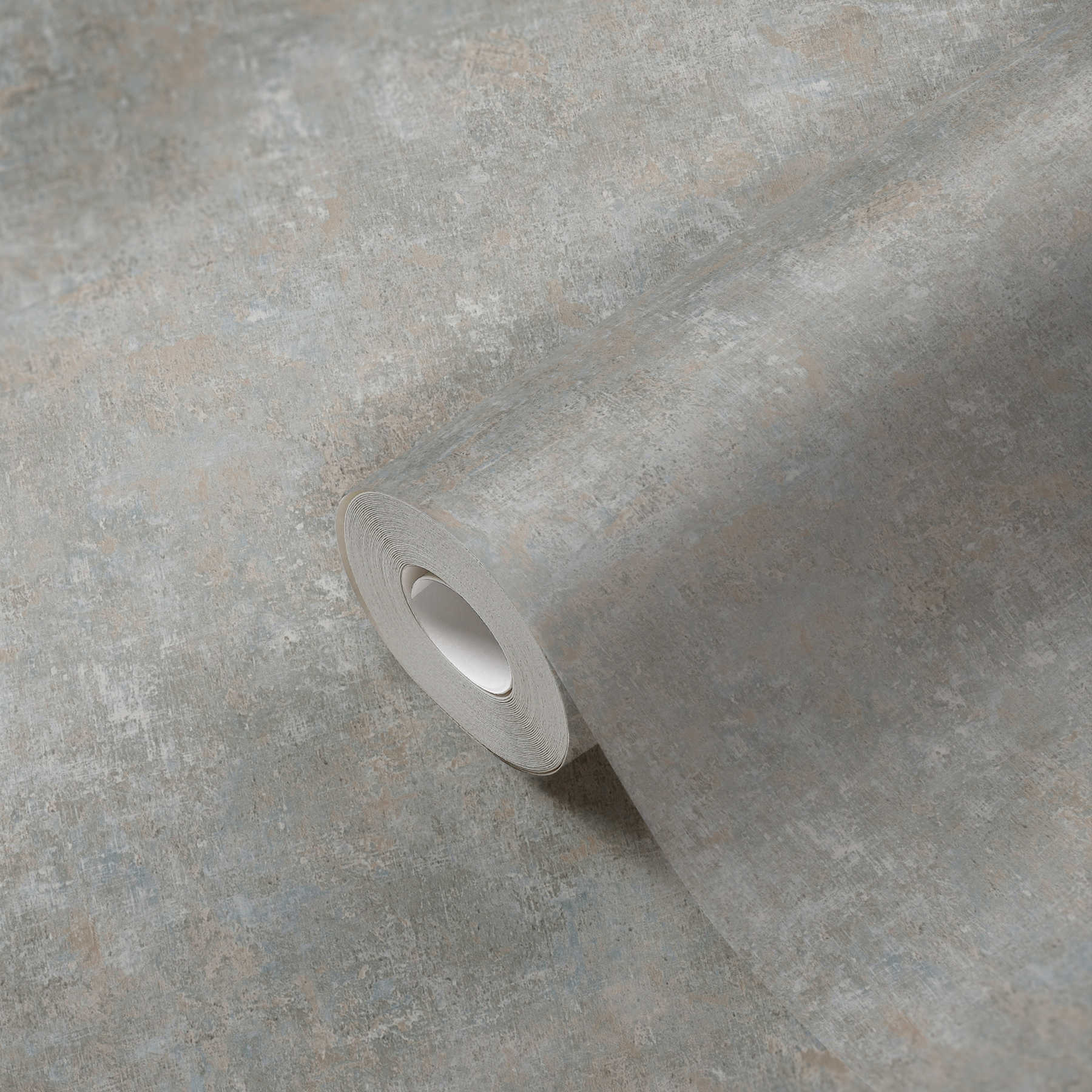             Tapete dezente Farbmusterung im Used-Look – Blau, Grau
        