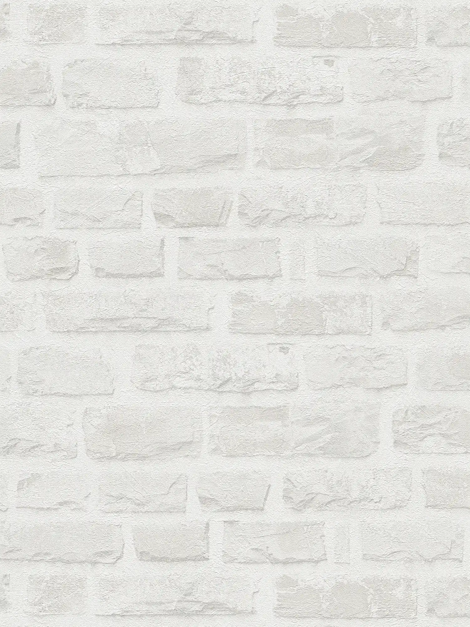         PVC-free stone look non-woven wallpaper - white, grey
    