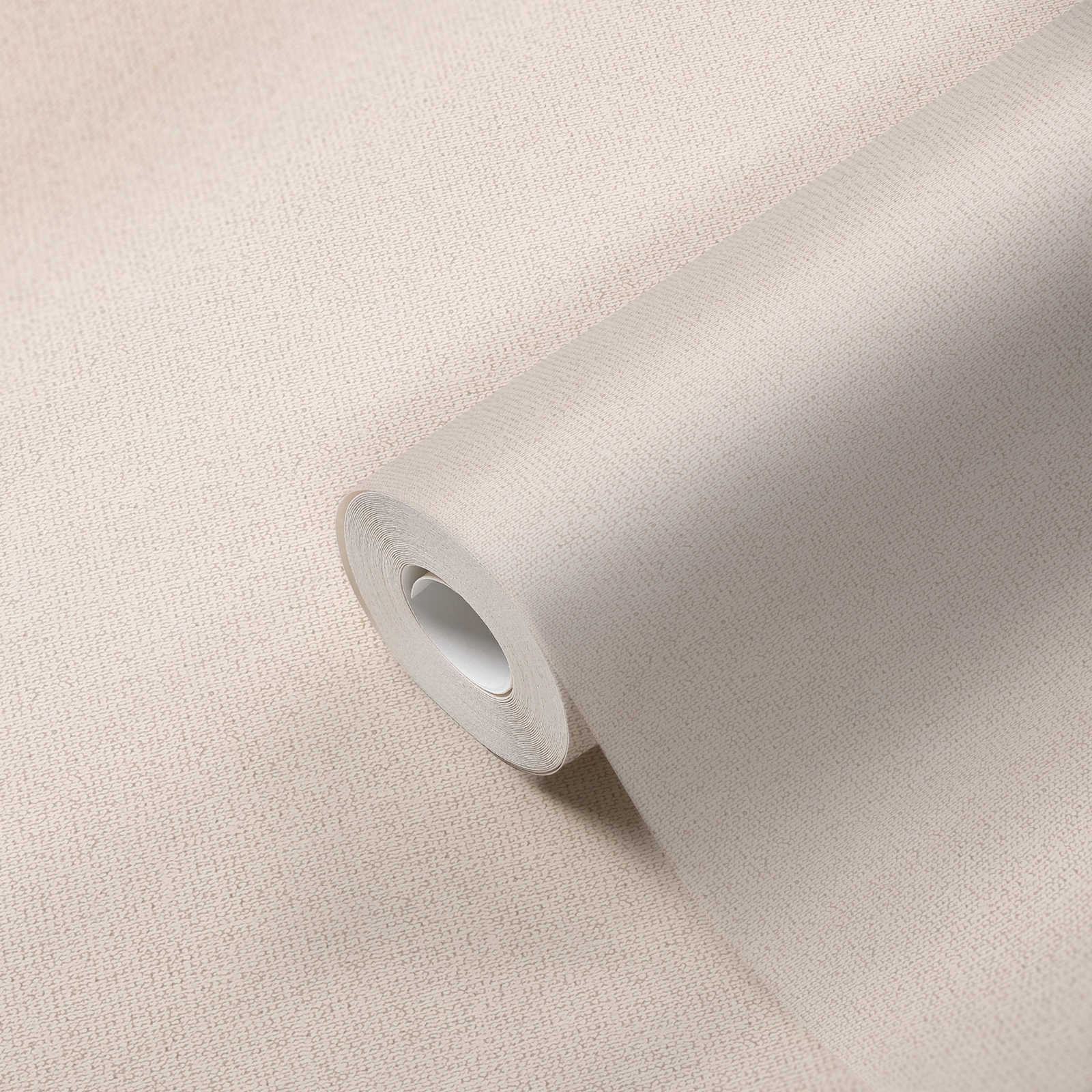             Natürliche Vliestapete in matt mit Leinenstruktur – Creme, Beige
        