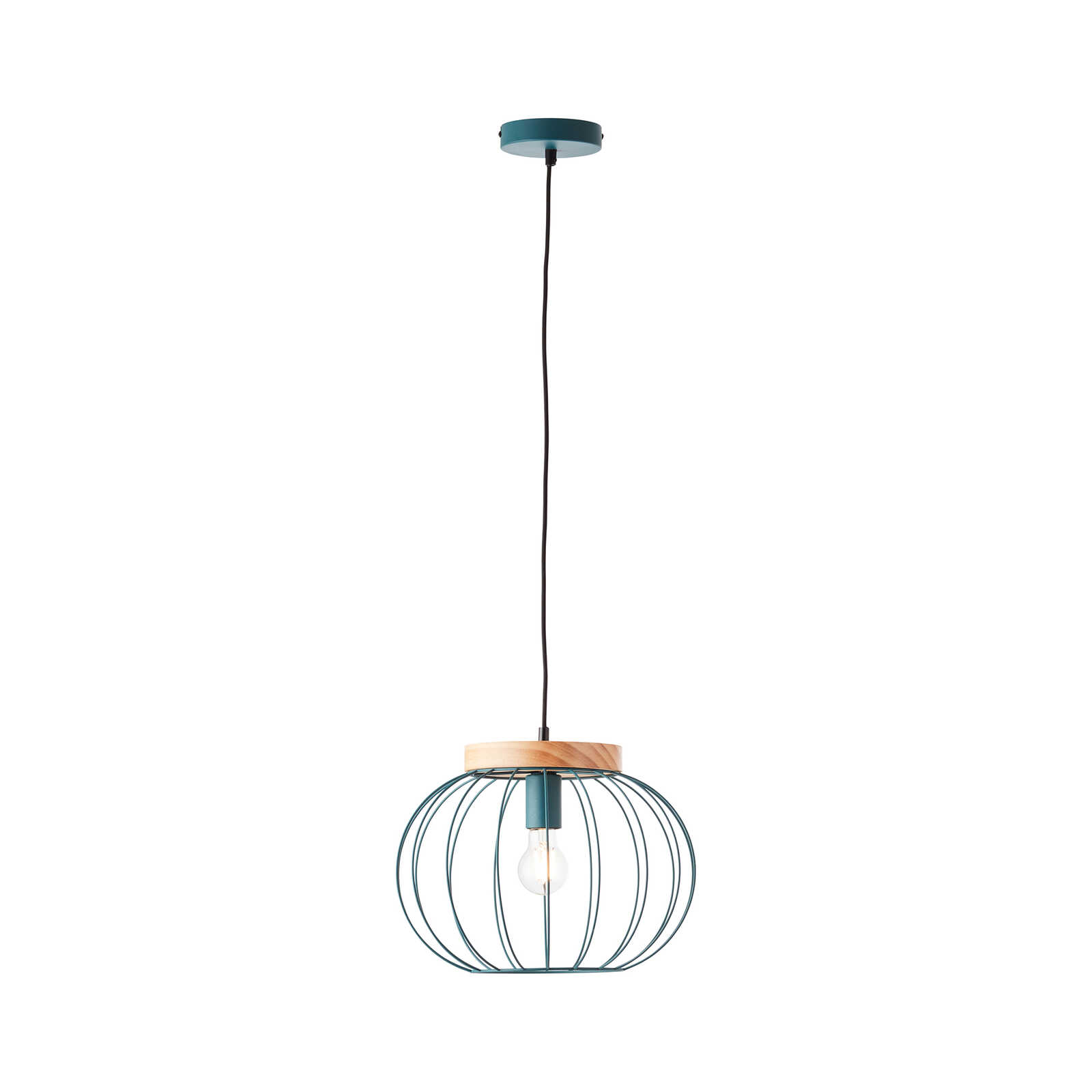         Wooden pendant light - Oliver 1 - Blue
    