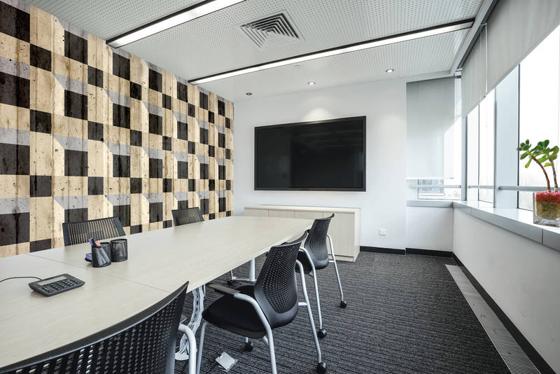 Drinnen, Innenarchitektur, Büro, Holzpaneele, Überwachen