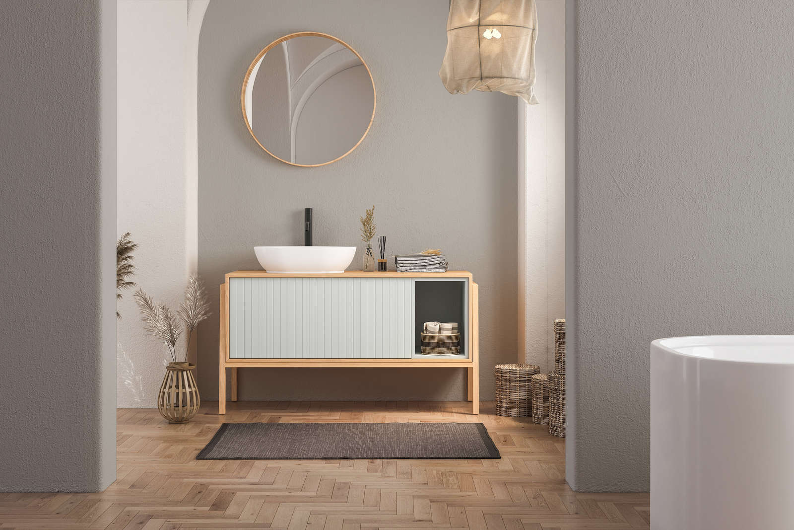             Premium Wandfarbe schlichtes Lichtgrau »Industrial Grey« NW100 – 1 Liter
        