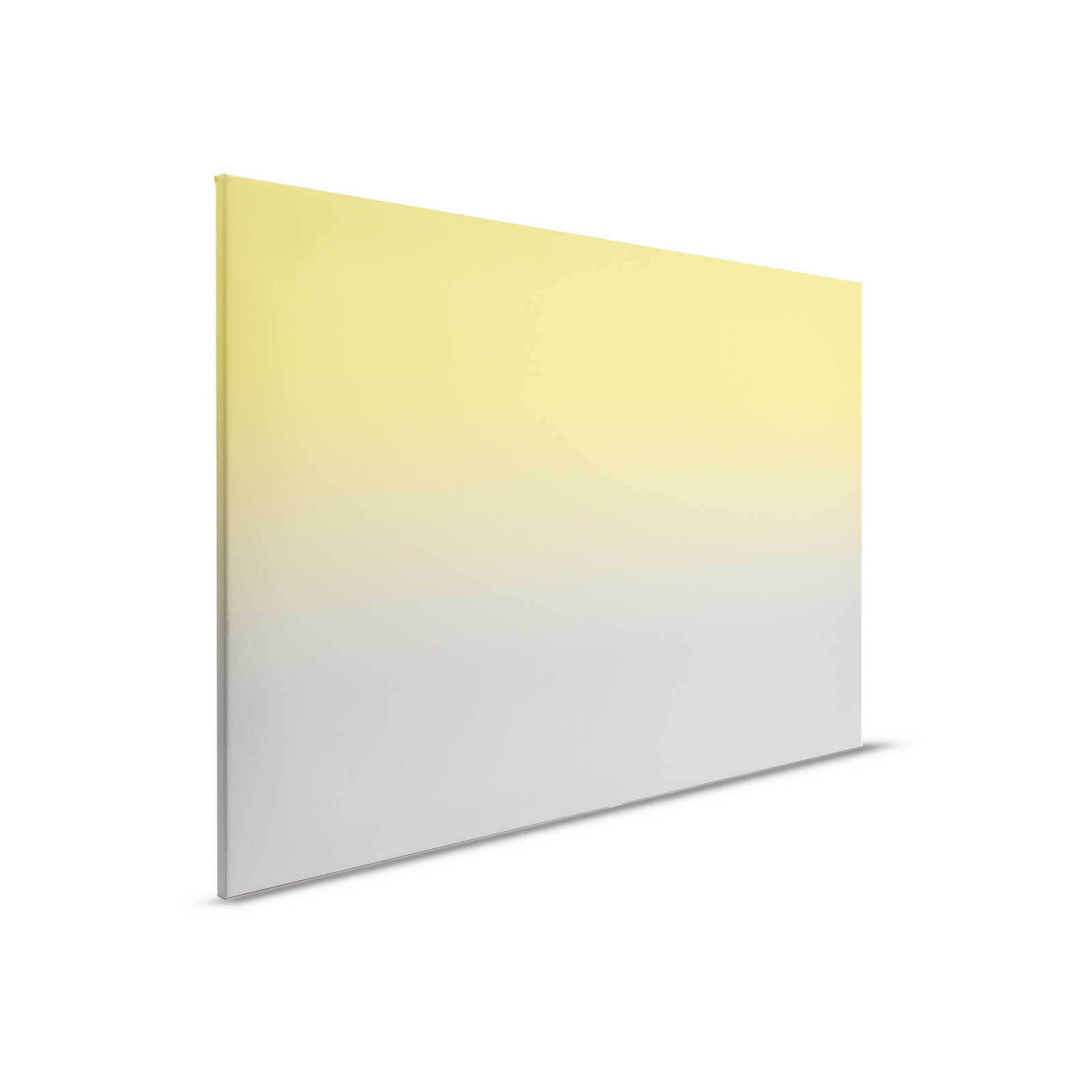        Kleurenstudio 1 - Canvas schilderij Geel & Grijs Trendy Kleuren Ombre Effect - 0,90 m x 0,60 m
    