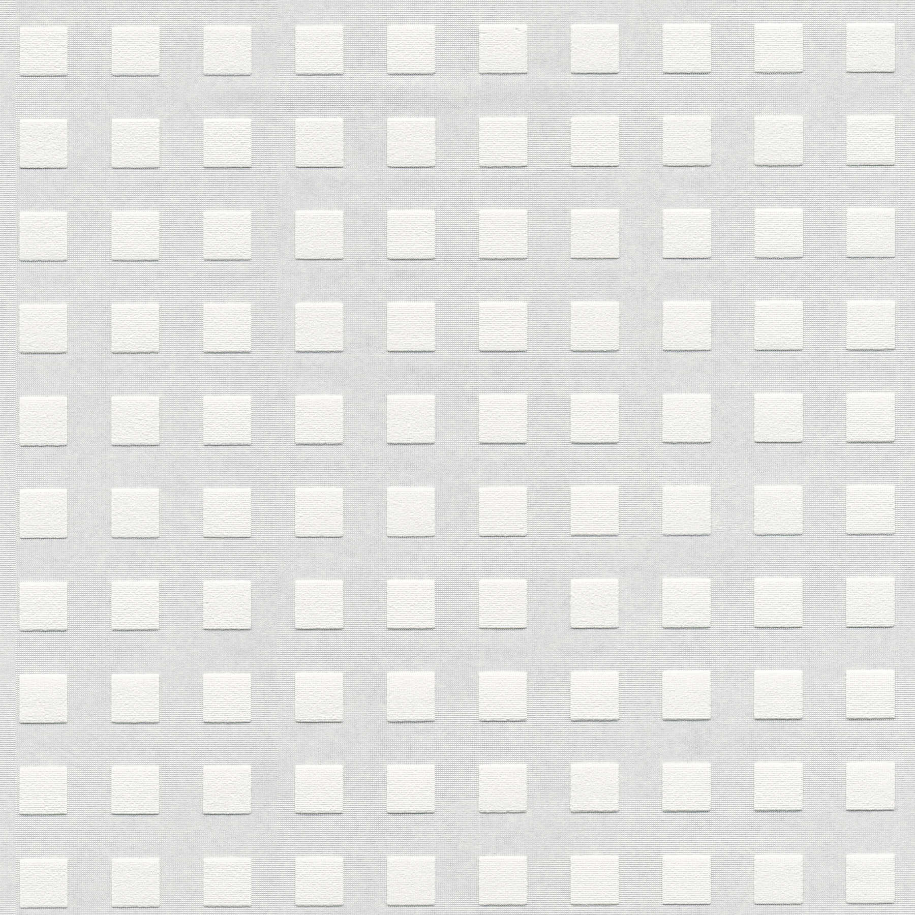         Papier peint à peindre avec effet 3D & motif à carreaux
    