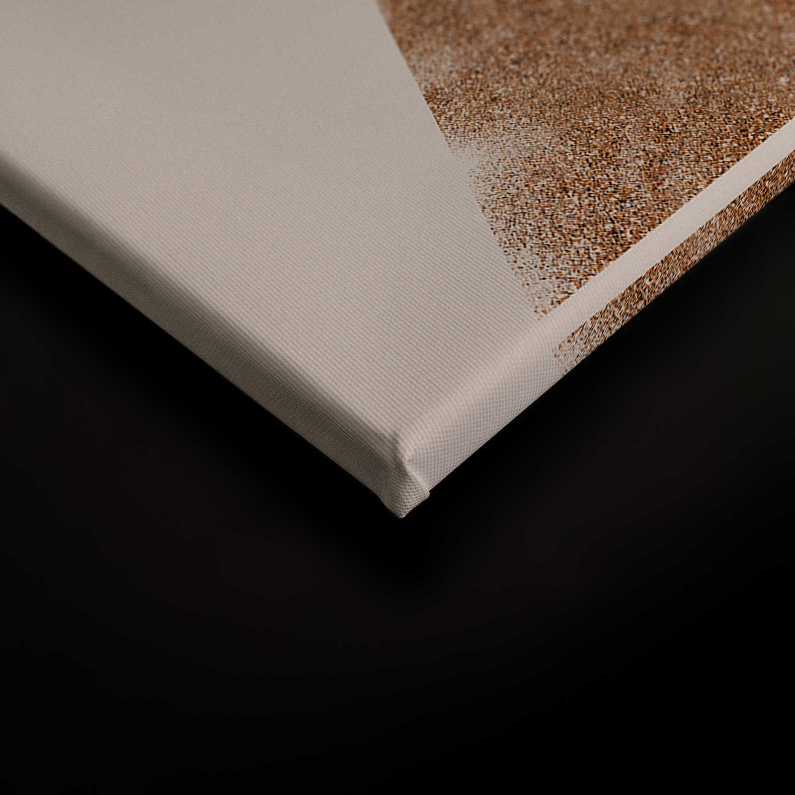             Gold Mine 3 - Beiges Leinwandbild modernes Aquarell mit Gold Akzenten – 0,90 m x 0,60 m
        