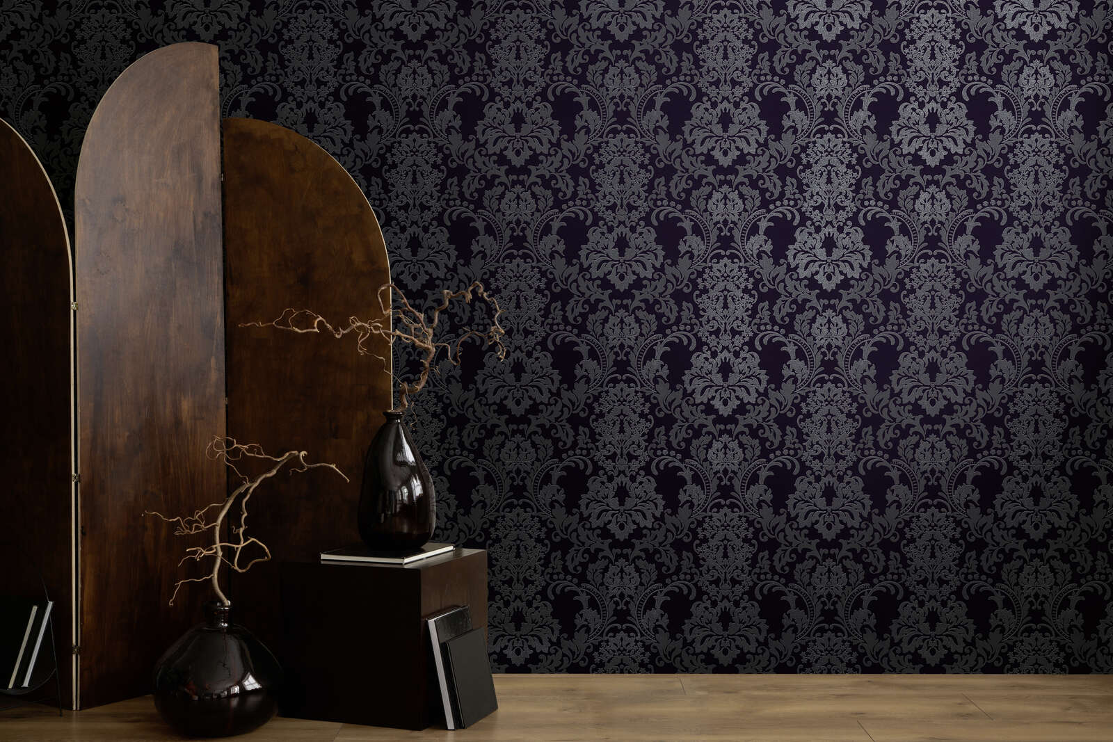 Innenarchitektur, Wand, Töpferei, Krug, Blumen-Arrangement