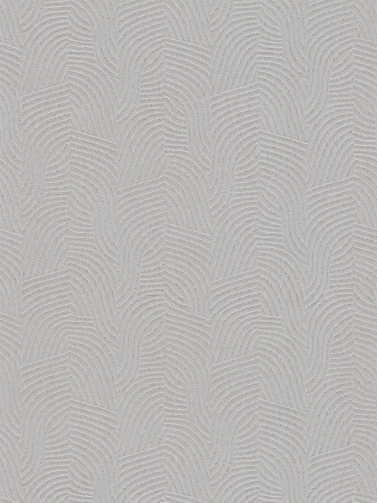         Daniel Hechter papier peint intissé avec motif abstrait de lignes en forme de vagues sur fond brillant - gris, métallique
    