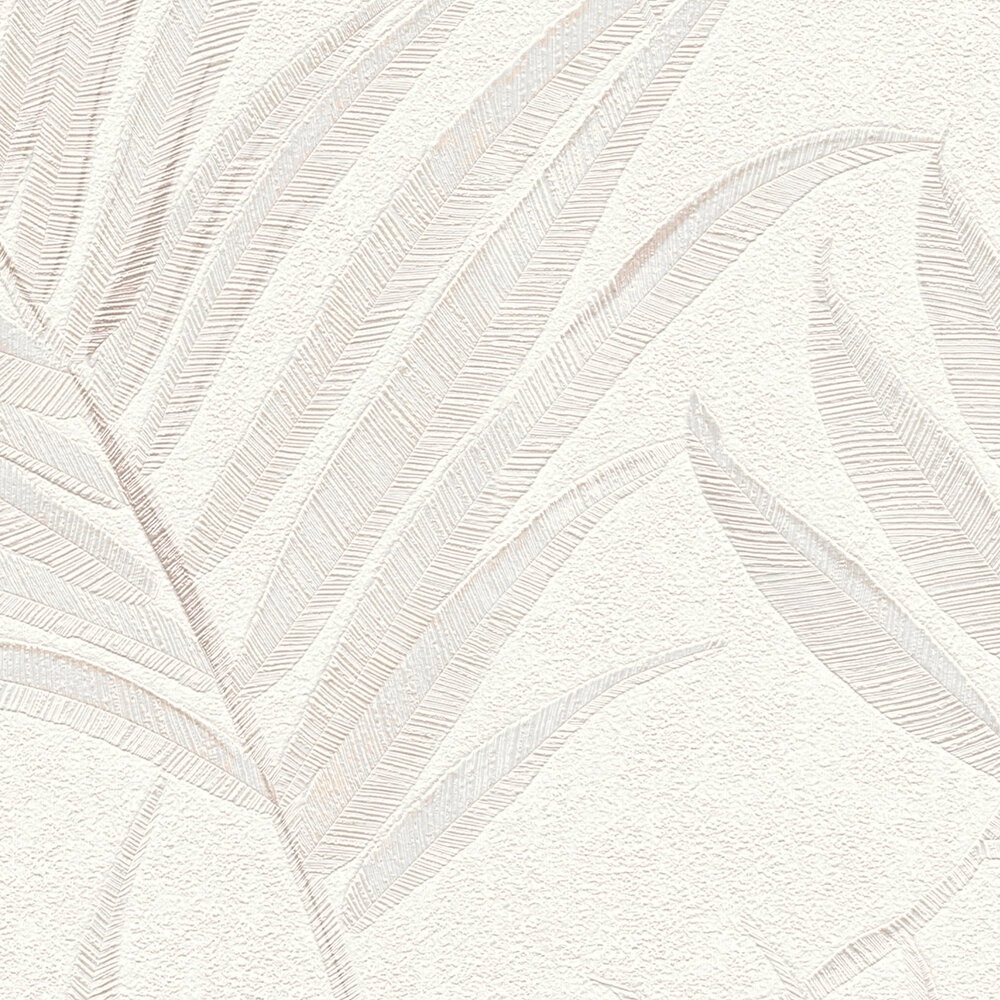 Leinenmuster, Texturiertes, Helles Beige, Pflanzenflächen, Wandtapete