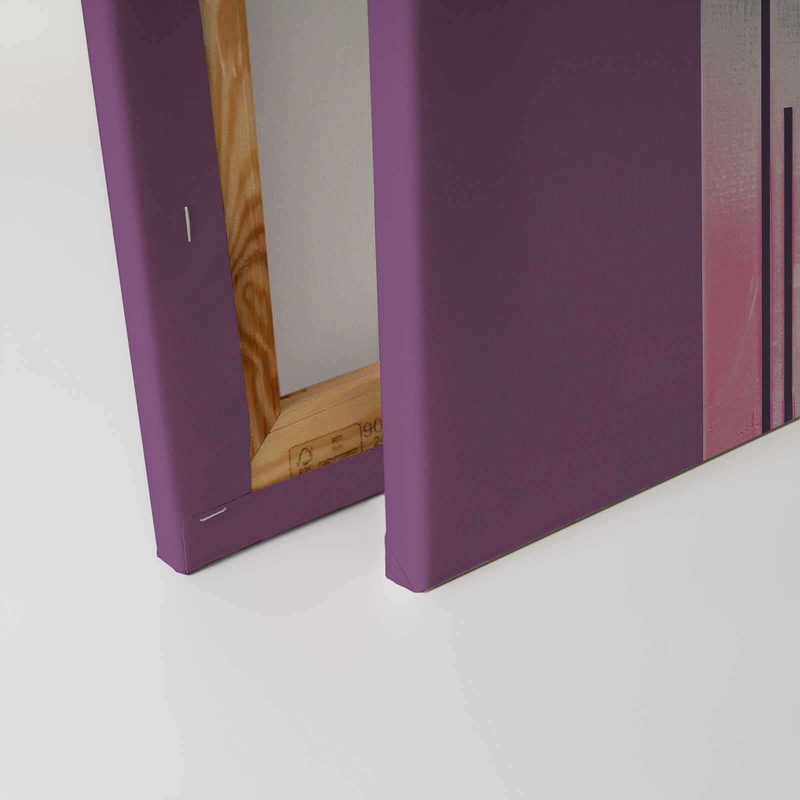             Eleganter Ausdruck - Leinwandbild in Lila und Rosa – 30 x 45 cm - Violett, Blau
        