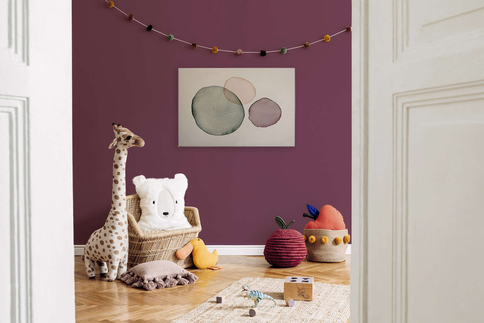             Leinwandbild Aquarell in Erdtönen abstrakt Design – 0,90 m x 0,60 m
        