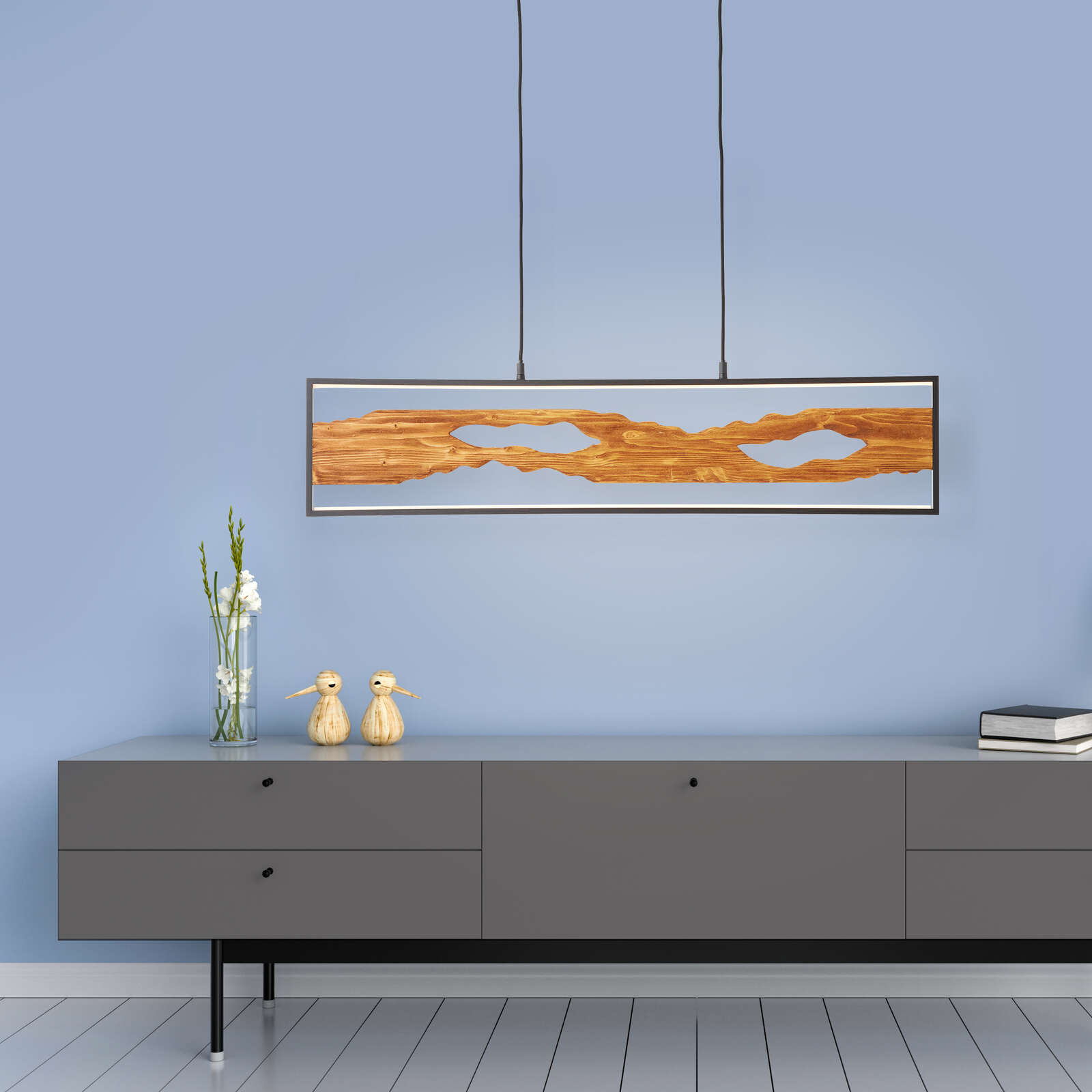 Pendelleuchte aus Holz - Elea 5 – Braun