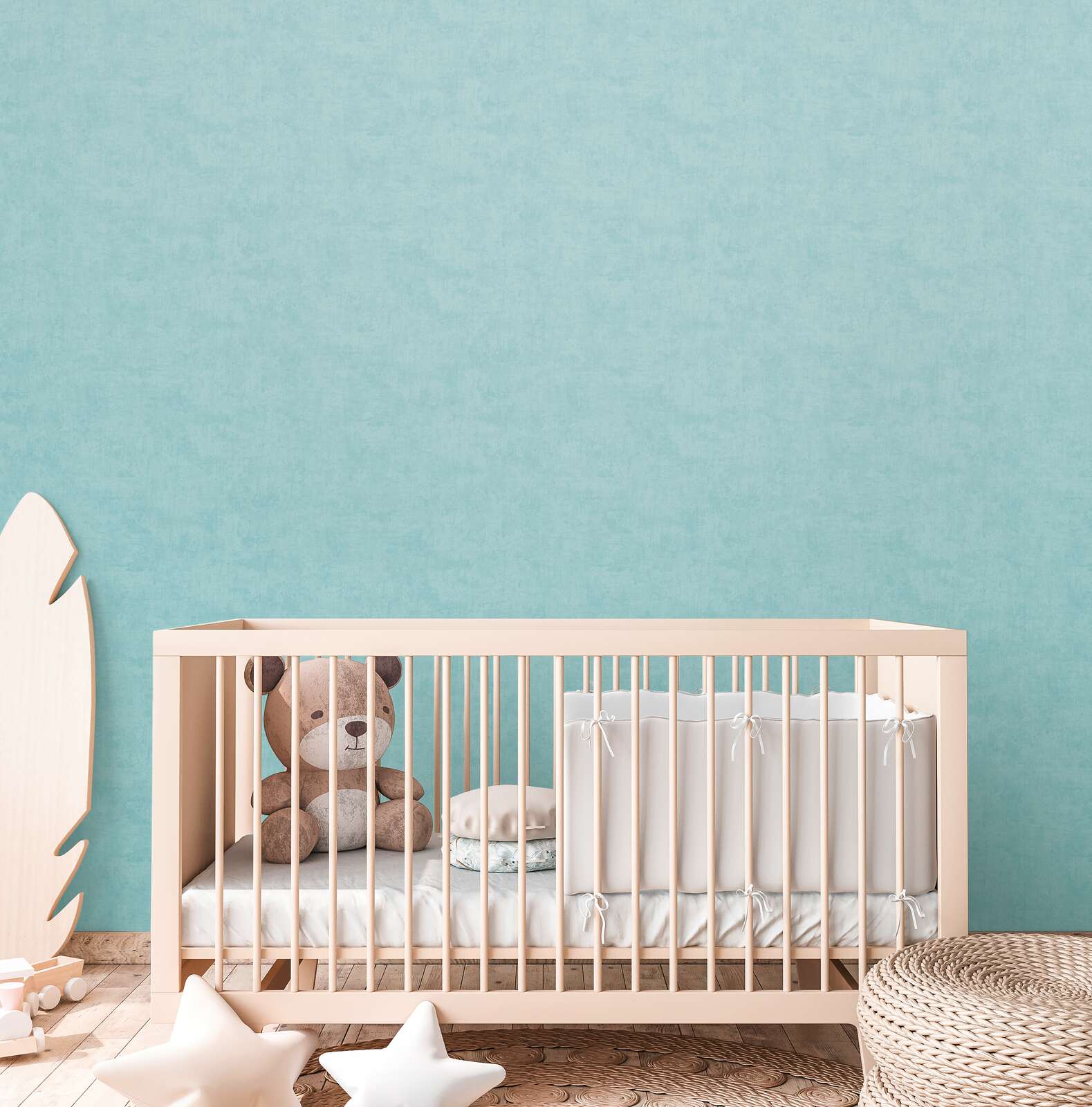             Einfarbige Kinderzimmer Vliestapete - Zeitlos und elegant als ideale Ergänzung zu unseren Motivtapeten – Blau
        