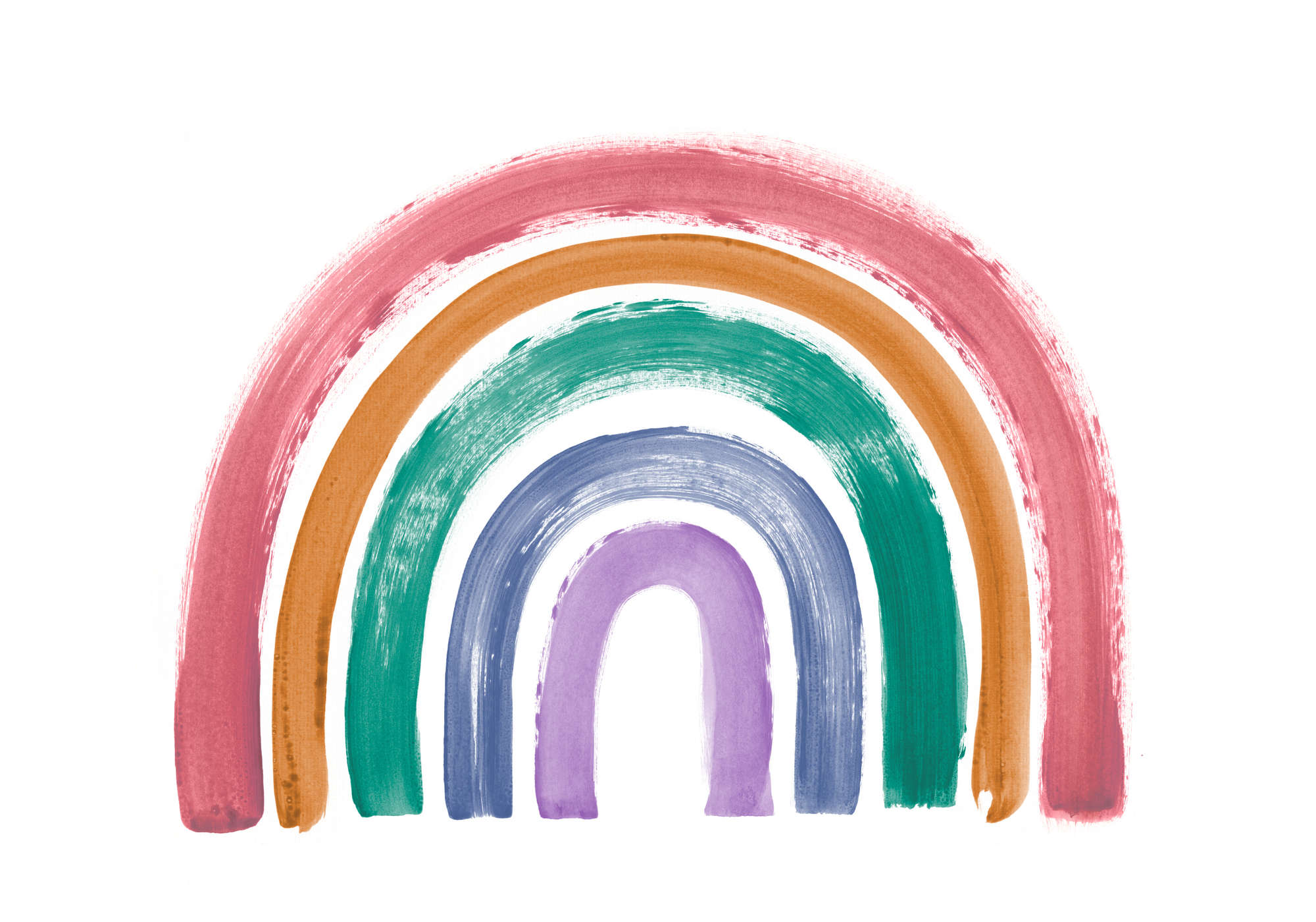             Fototapete Regenbogen in bunten Retro Farben
        