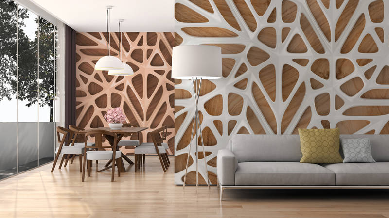 Drinnen, Innenarchitektur, Paneele aus Holz, Wand, Dekoration für Zuhause