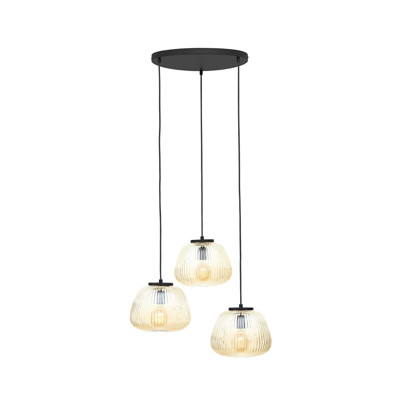 Metal pendant light - Junis 6 - Brown