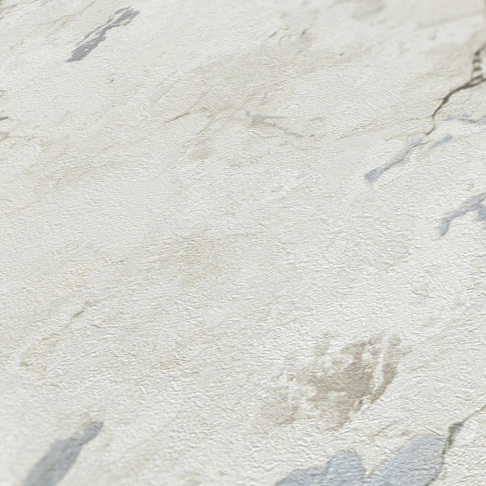             Behang met gipslook in moderne industriële stijl - crème, grijs
        