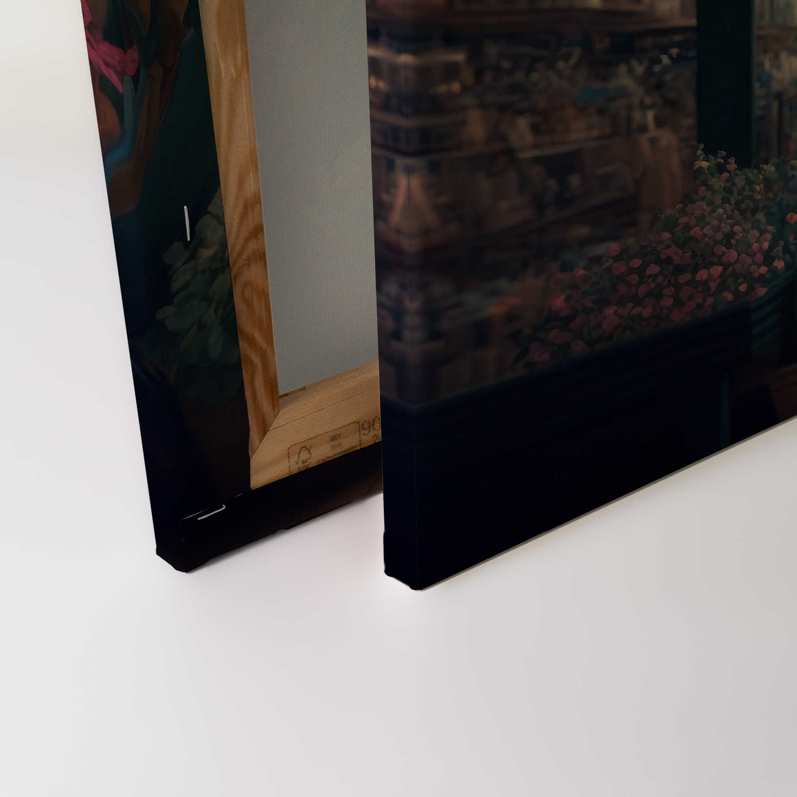             KI Canvas schilderij »bloem giraffe« - 90 cm x 60 cm
        