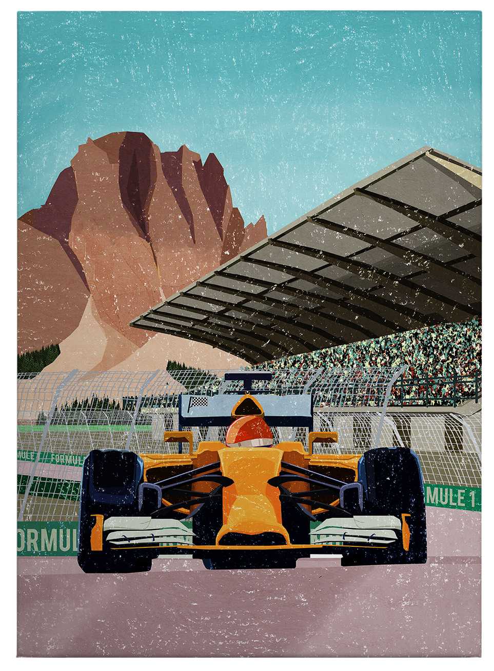             Leinwandbild Rennwagen von Goed Blauw – 0,50 m x 0,70 m
        