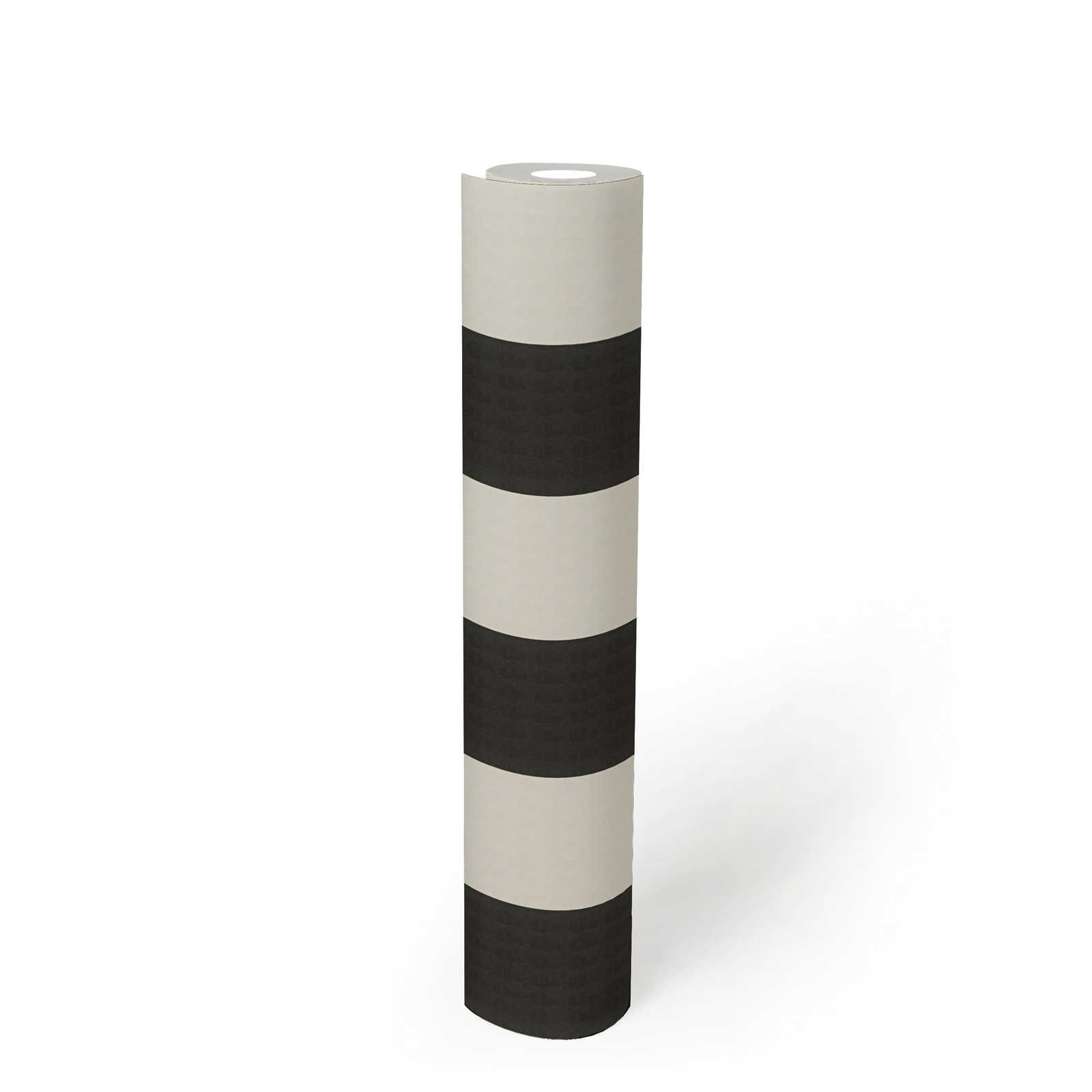             Wallpaper Karl LAGERFELD stripes & texture pattern - black, white
        