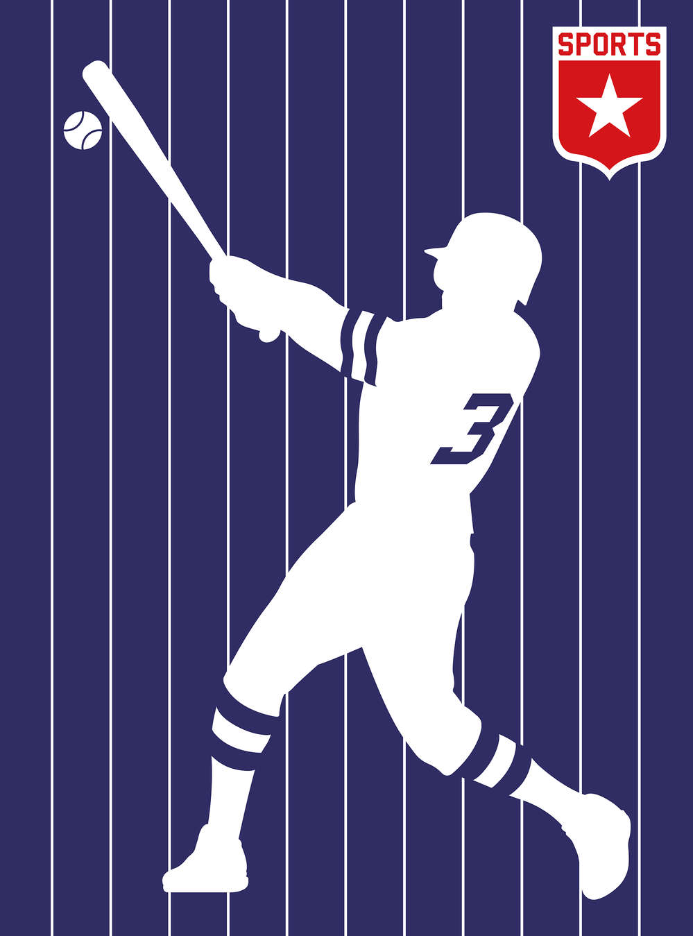 baseball, bat, spieler, uniform, nummer 3