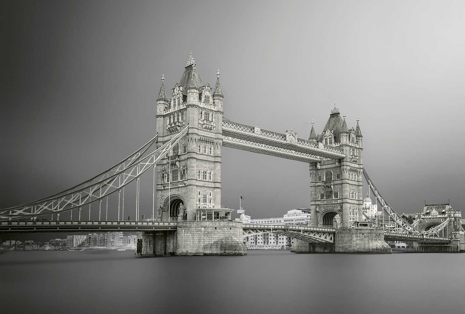         Tower Bridge London Behang - Grijs, Wit, Zwart
    