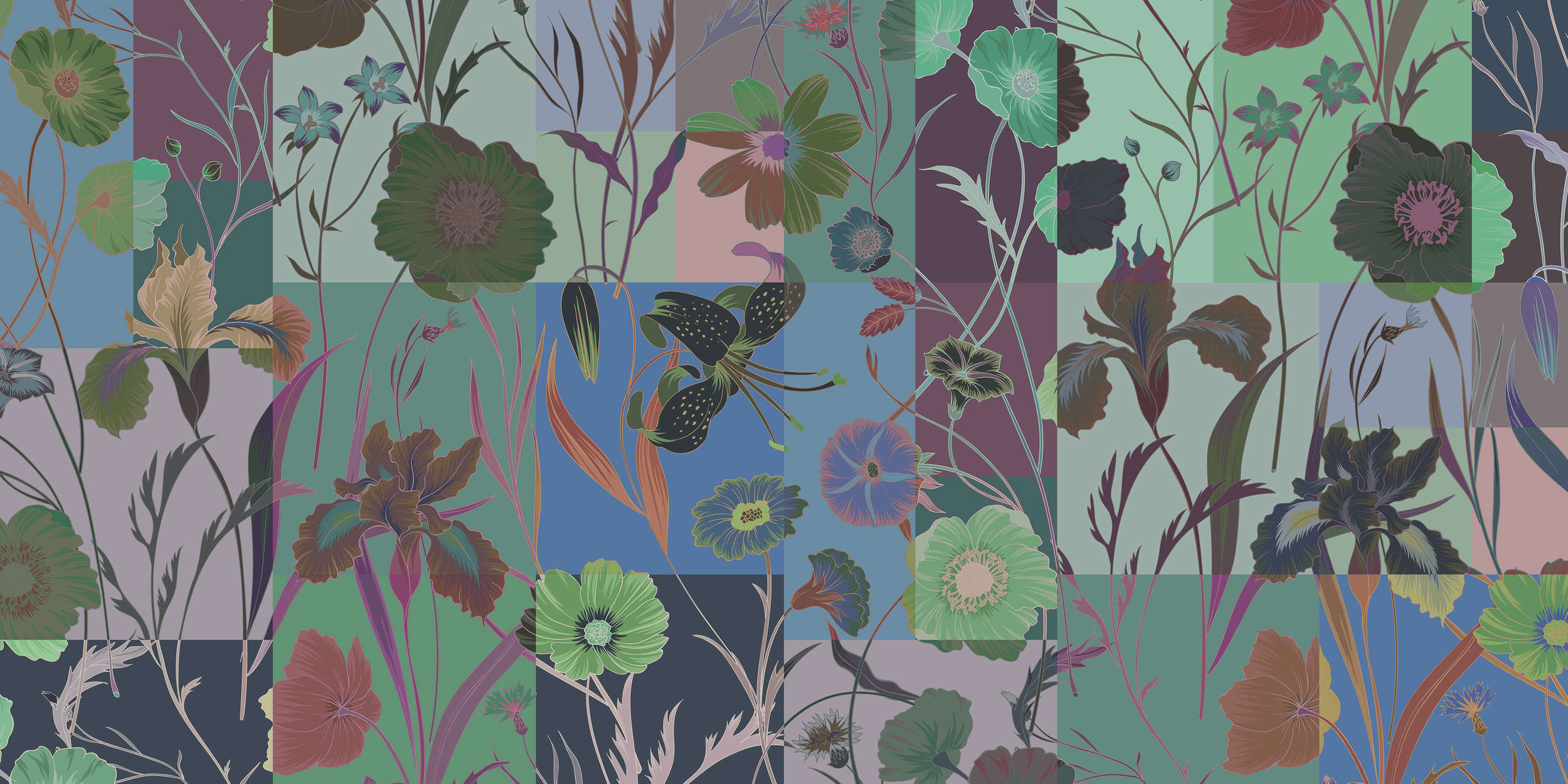 Kunst, Grafiken, Florales Design, Muster