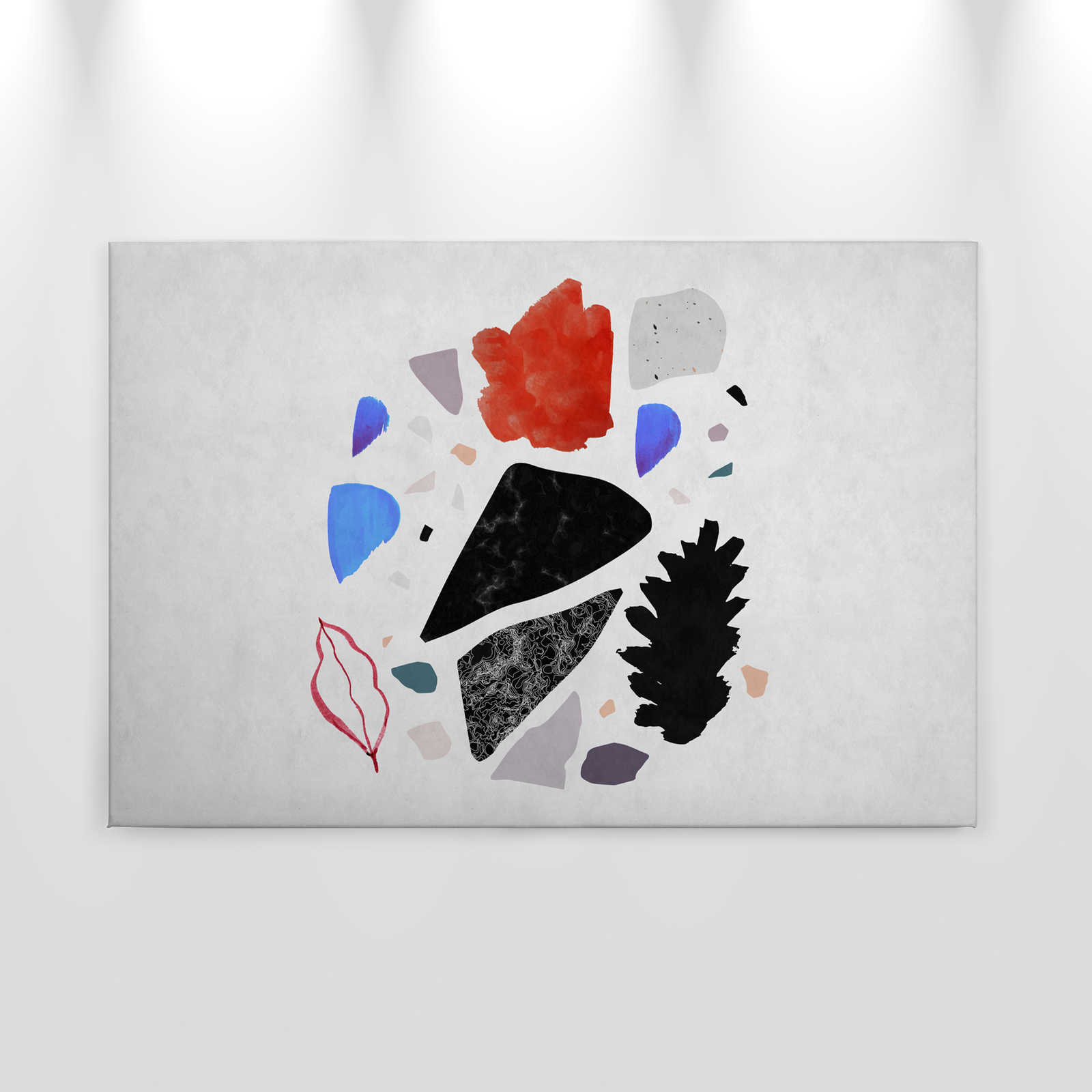             Terrazzo 3 - Aquarell Terrazzo Wanddeko als Leinwandbild - Löschpapier Struktur – 0,90 m x 0,60 m
        