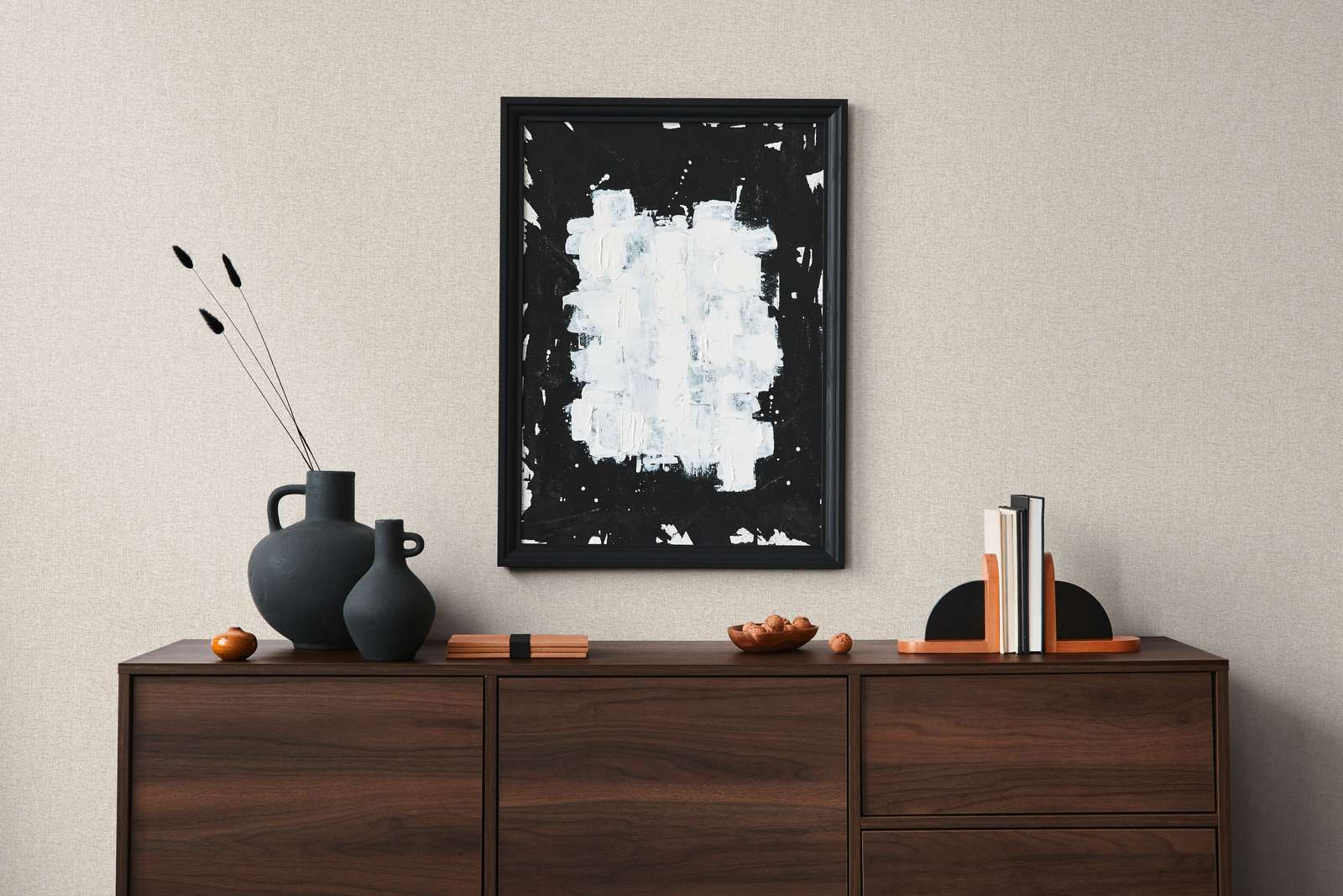 abstracte Kunst, Wandkunst, Schwarz-Weiß, Rahmen, Wohnzimmer-Deko