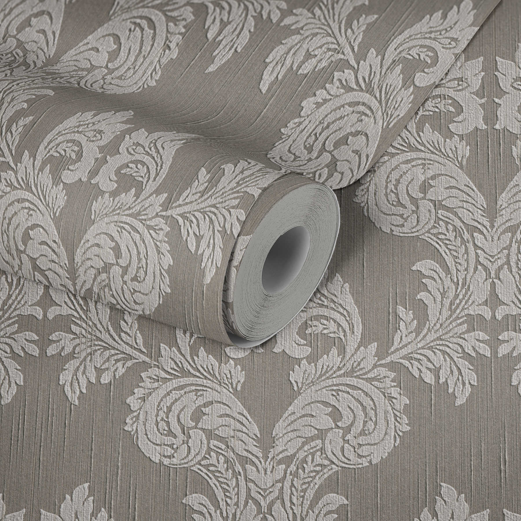             Tapete Barock Ornamente & Textildesign – Beige, Grau
        