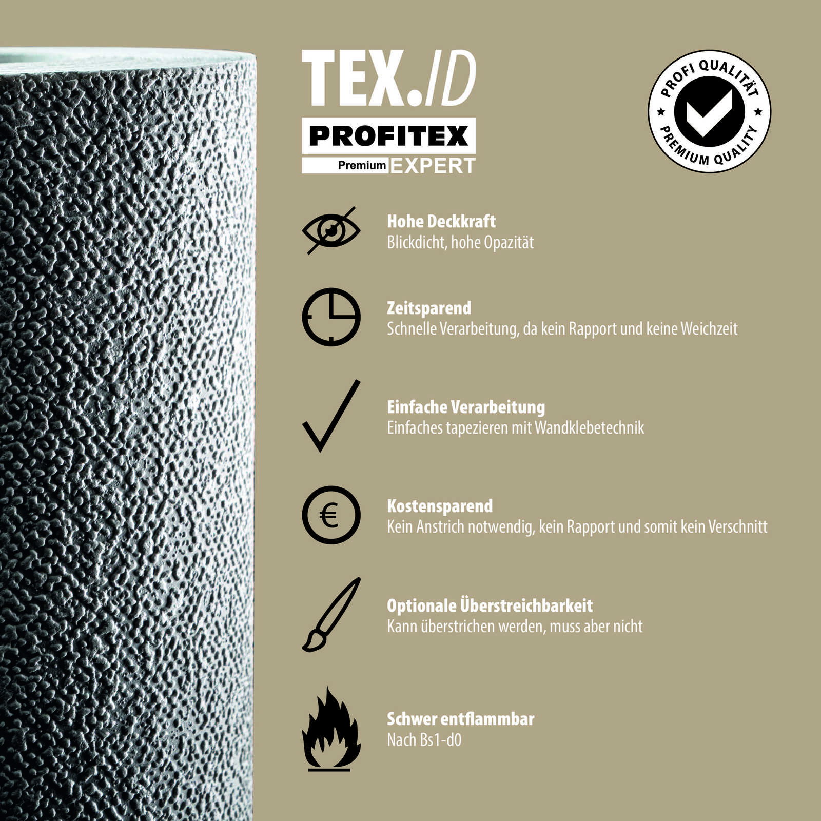             Überstreichbare Tapete mit Schaumstruktur – Weiß
        