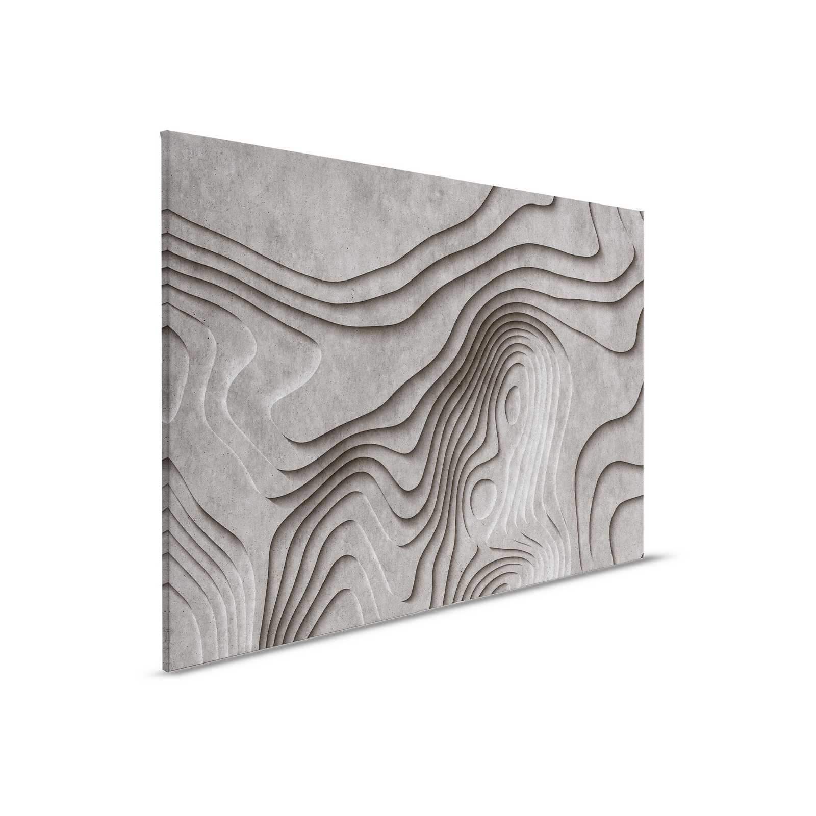         Canyon 1 - Coole 3D Beton-Canyon Leinwandbild – 0,90 m x 0,60 m
    