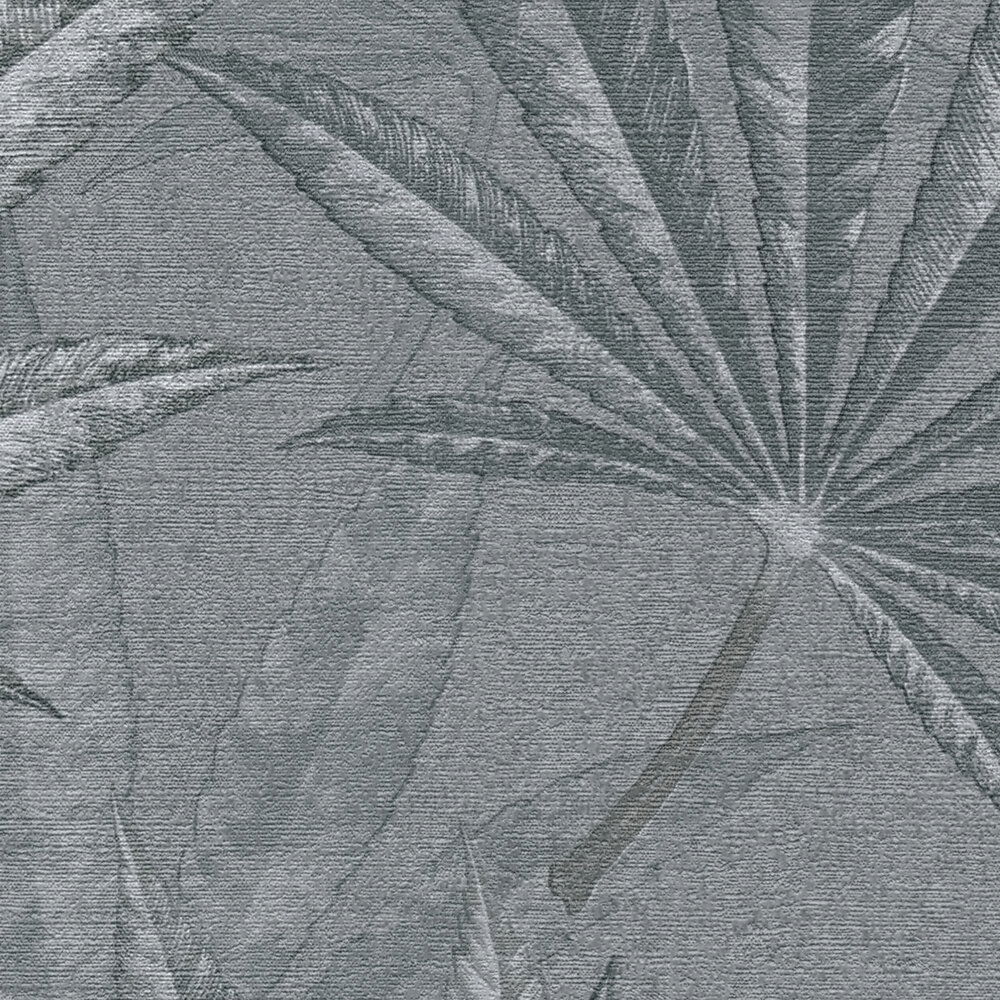             MICHALSKY Vliestapete mit großem Blätter Muster im Dschungel-look – Grau
        