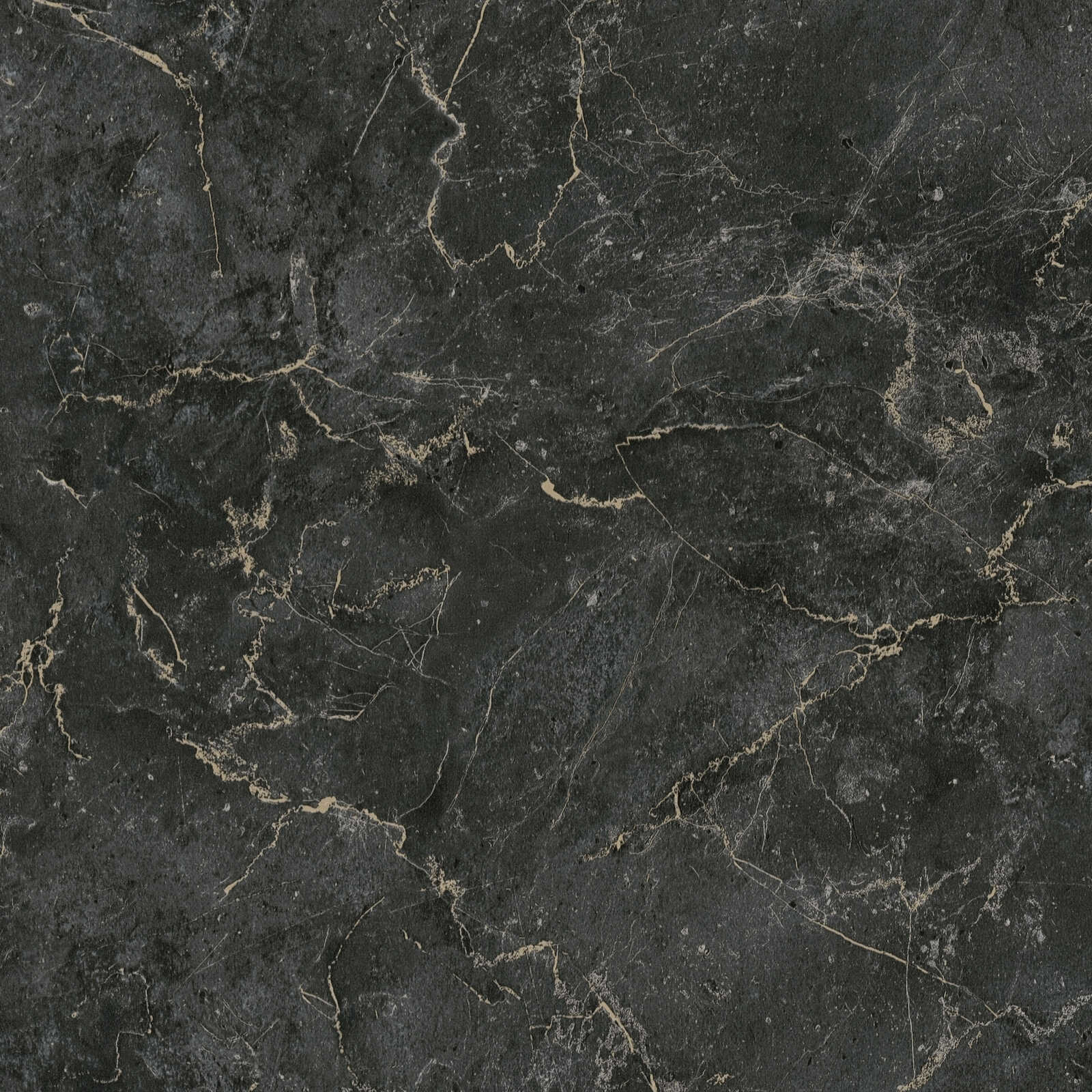         Zelfklevend marmerachtig paneel in zwart en goud - Luxueuze glamour voor een geraffineerd interieur - Zwart, goud
    