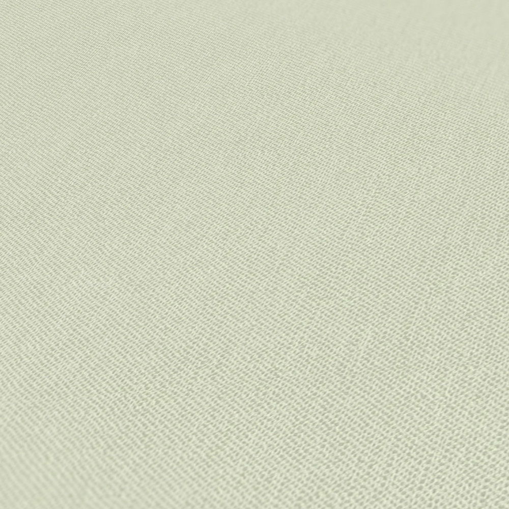             Einfarbige Tapete Hellgrün Pastell mit Textilstruktur – Grün
        