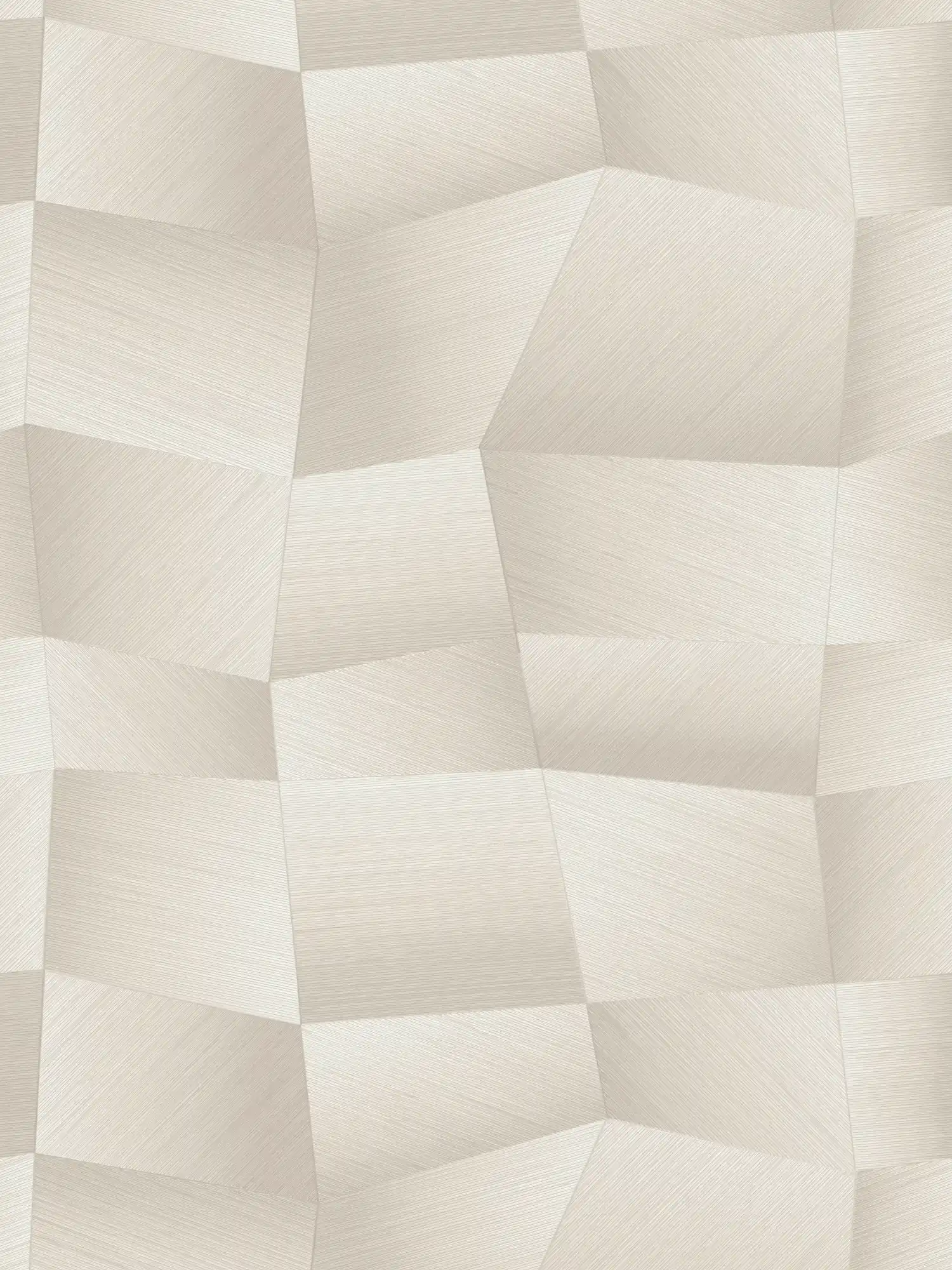 Non-woven wallpaper with abstract 3D textured surface effect - white, grey, metallic