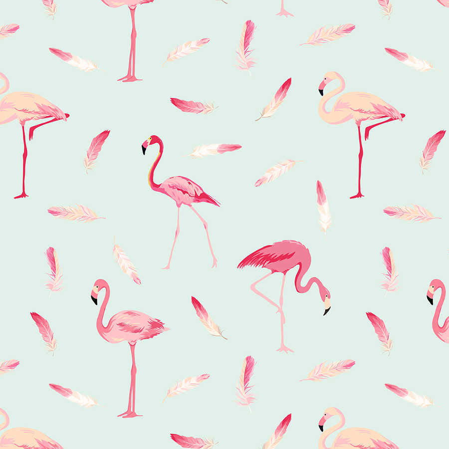 Flamingo, Flamingo Muster, Feder, Pastell, Tiermotiv