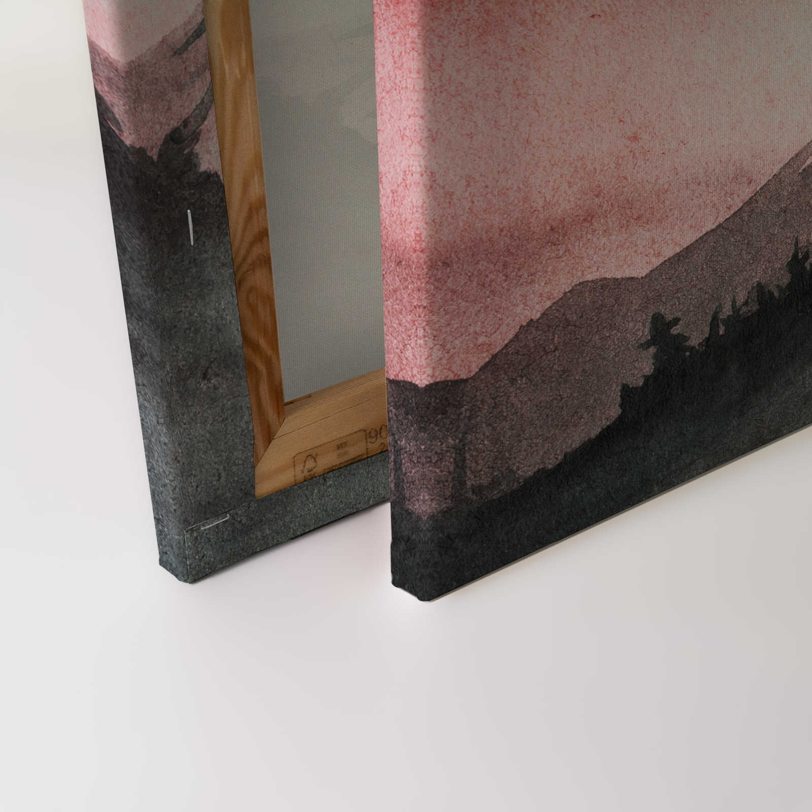            Leinwand mit Berglandschaft im Aquarell-Stil – 0,90 m x 0,60 m
        