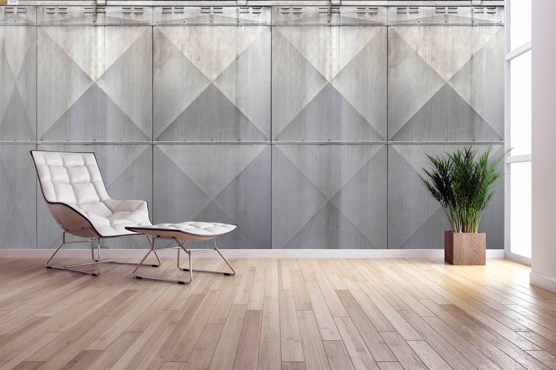  Lounge-Stuhl,  weiße Polster,  modernes Interieur,  Pflanzentopf,  Holzfußboden