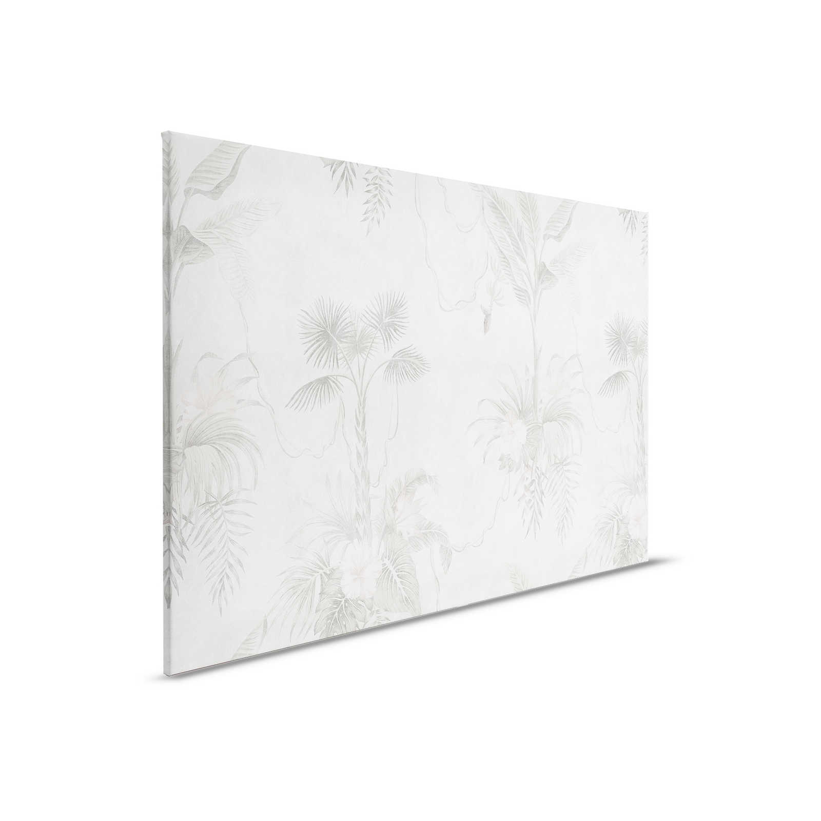             Life in the Tree 4 - Leinwandbild Affen & Blätter Muster im Vintage Stil – 0,90 m x 0,60 m
        