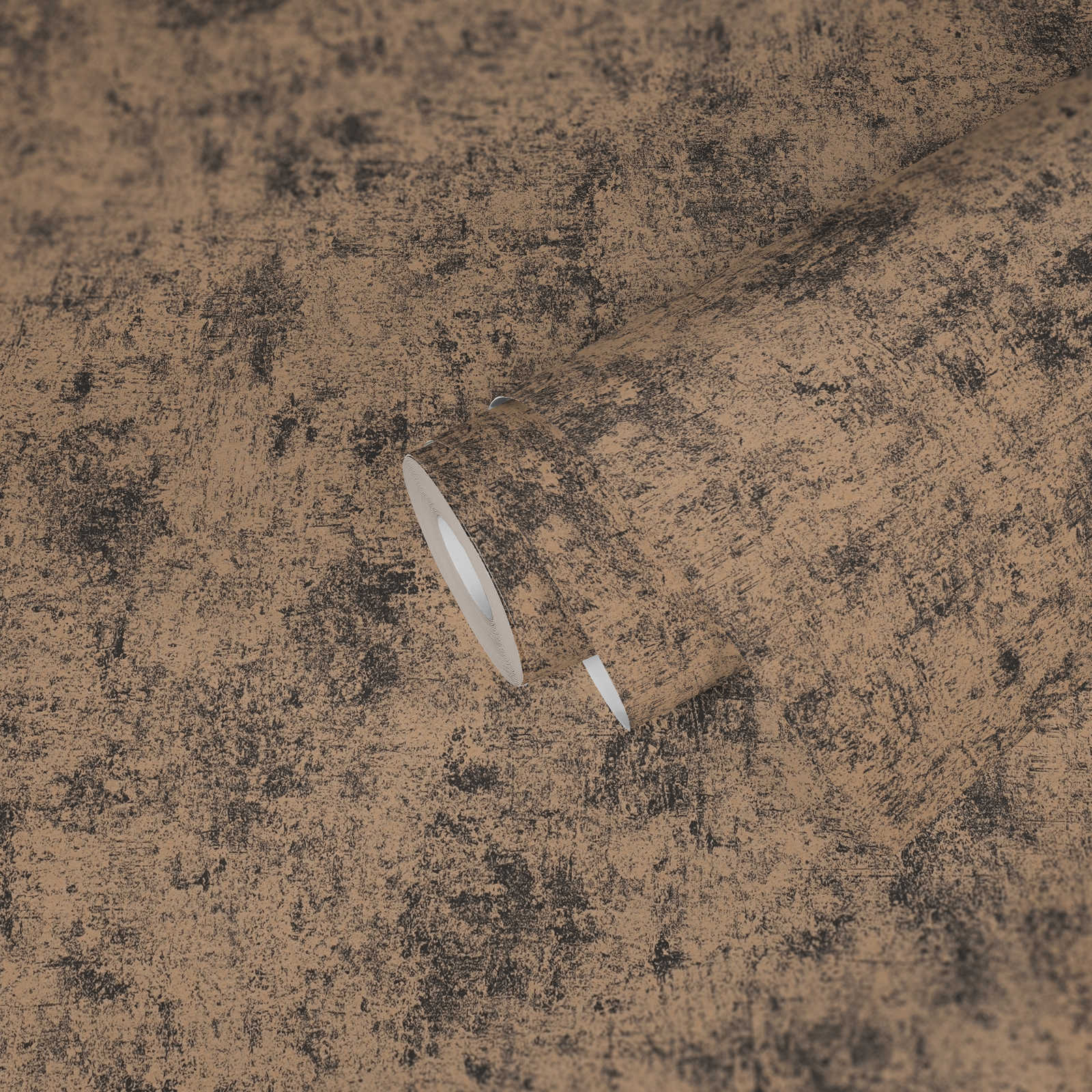         Metallic effect behang glanzend glad - beige, zwart, metallic
    